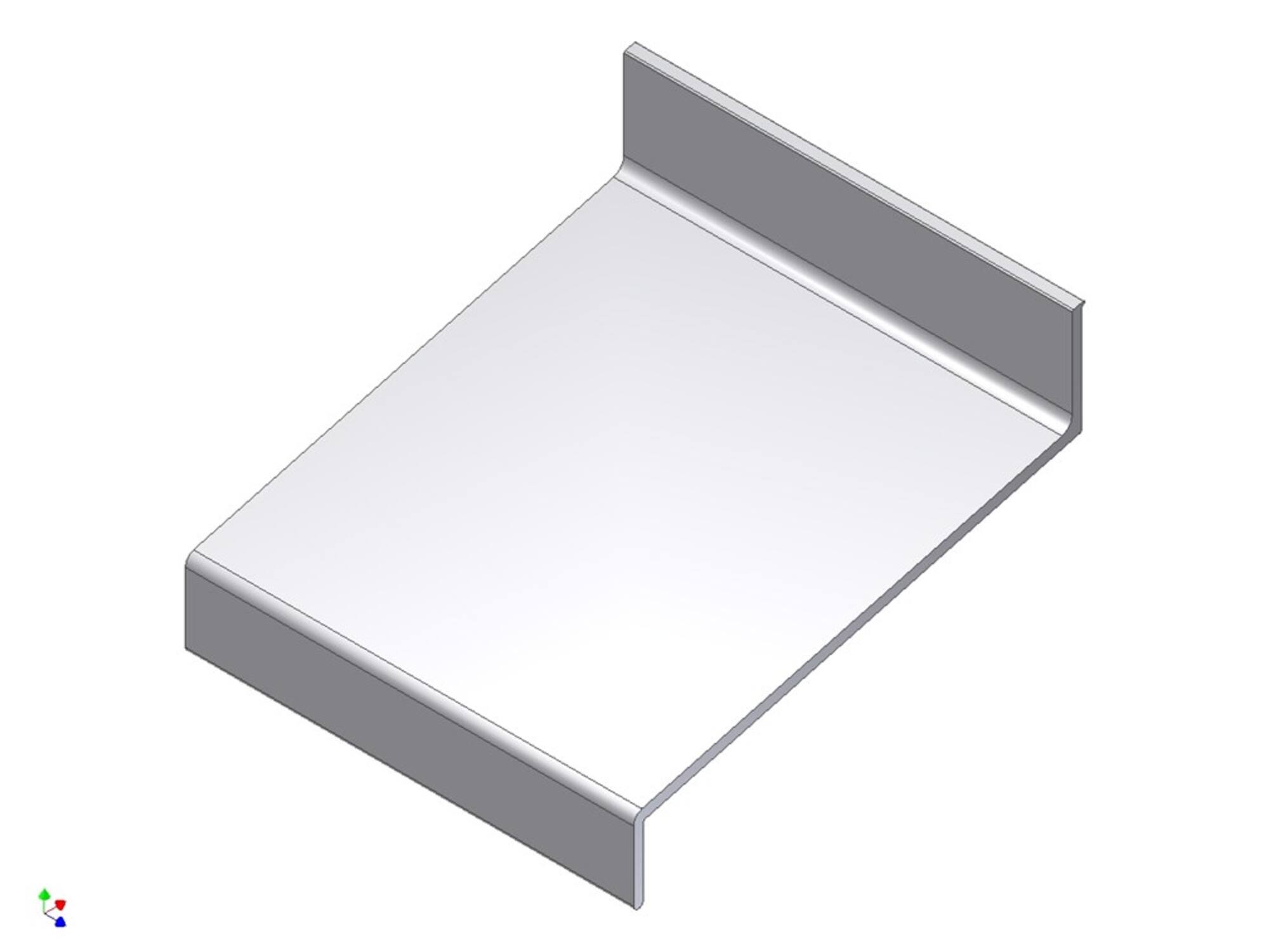 ALUART Waterslag aluminium 3 METER 80MM