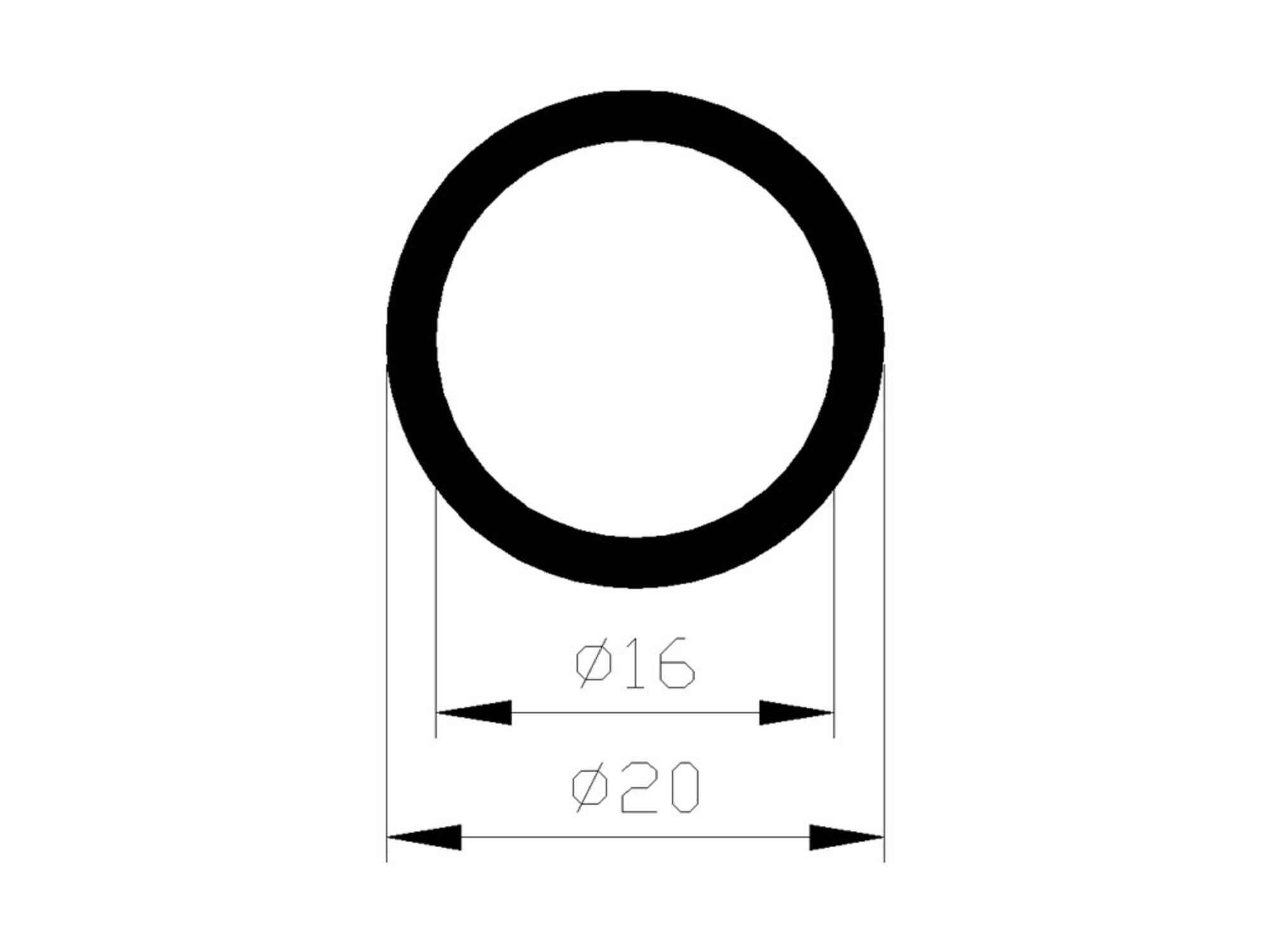 Aluart Buisprofiel rond aluminium 1 meter 20X1.5 6st