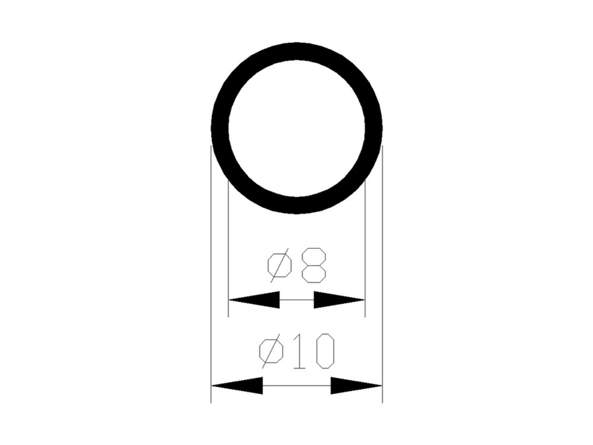 ALUART Buis rond 6 METER 10X8MM