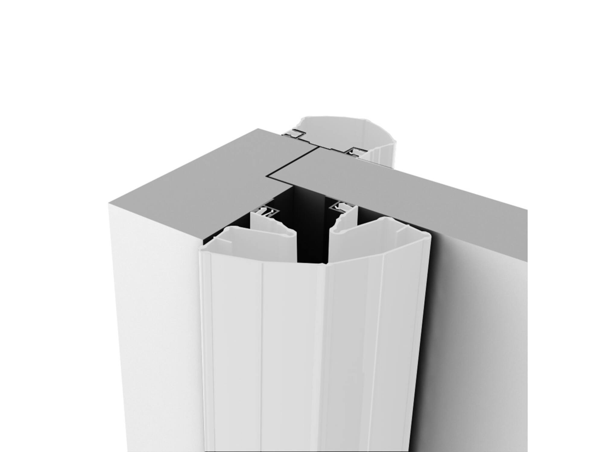 ELLEN Vingerbeschermingsprofiel wit FINPROTECT PLUS 5090 198 CM