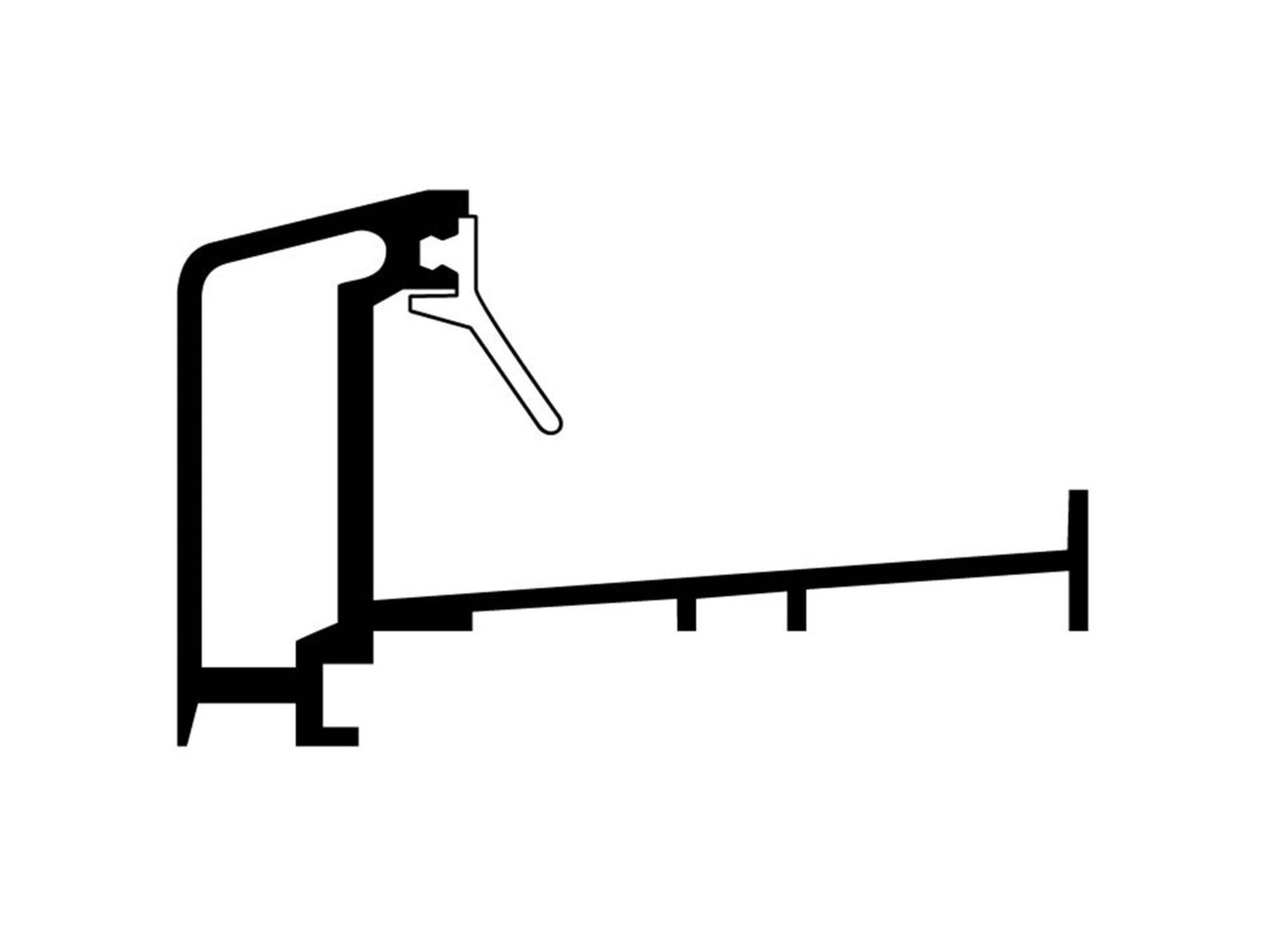 ELLEN Aanslagprofiel aluminium ANB S5 300 CM