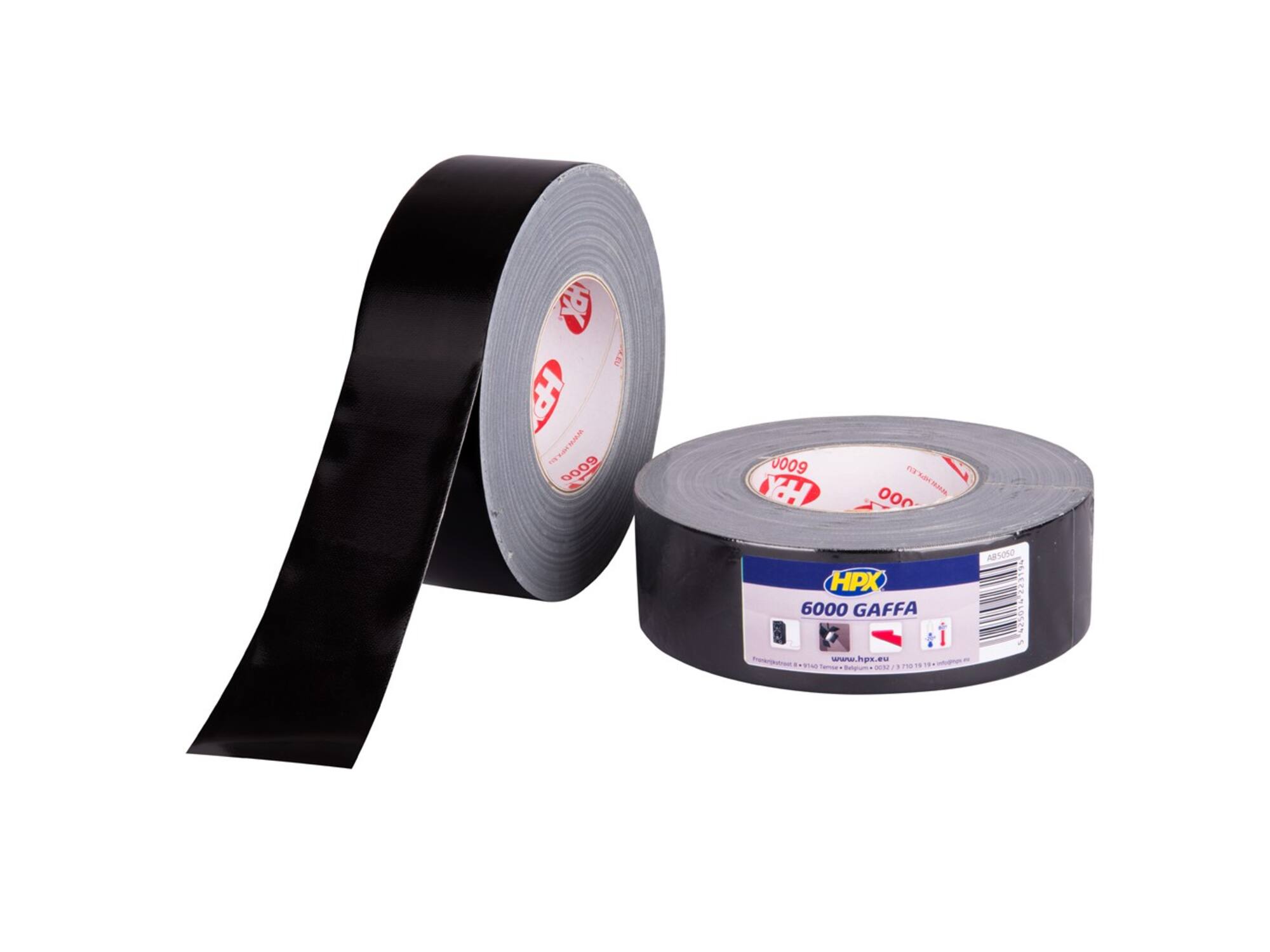 HPX Gaffer tape 6000 zwart 19MM X 50M 48st