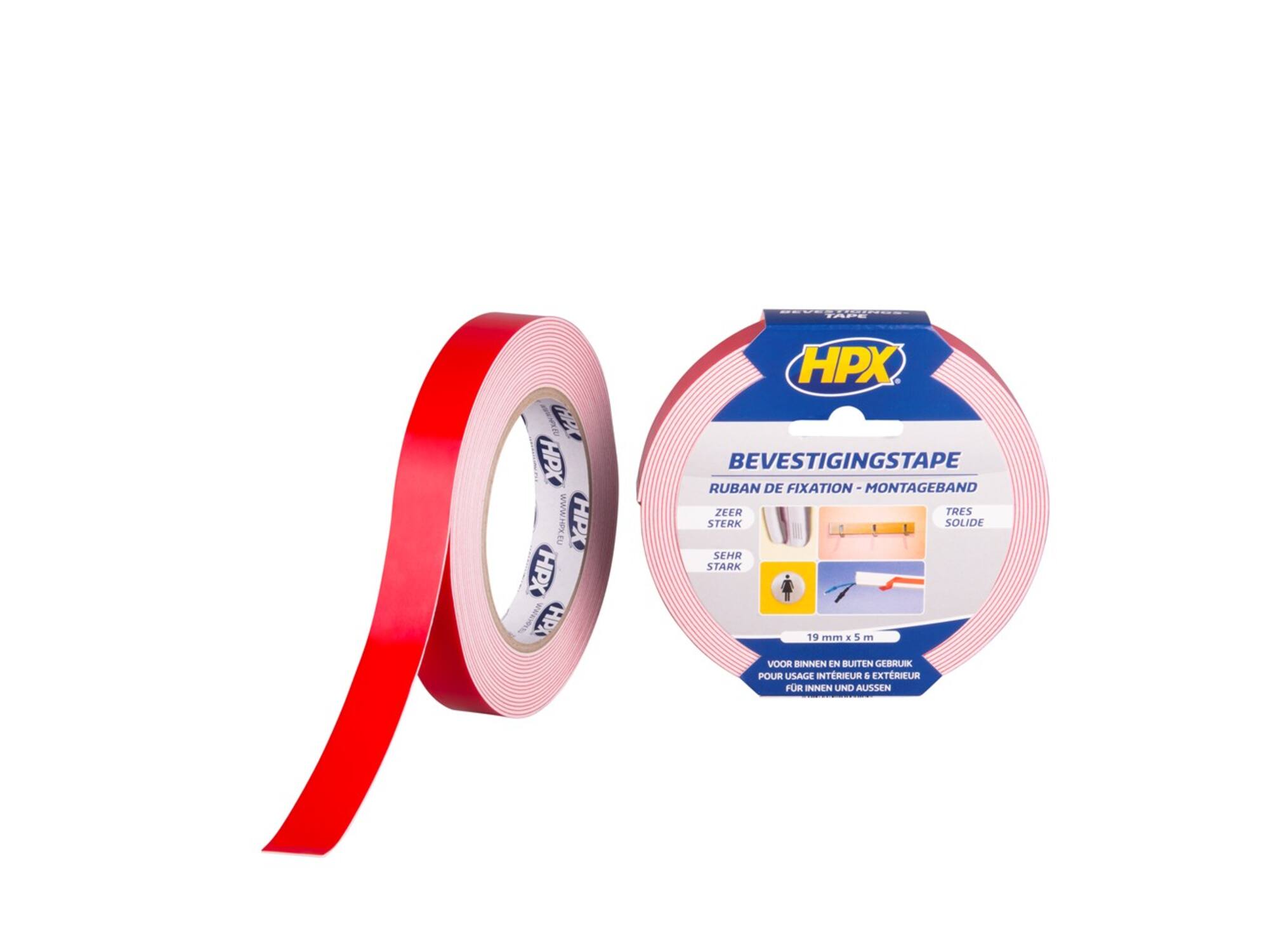HPX Spiegel bevestigingstape WIT 19MM X 5M