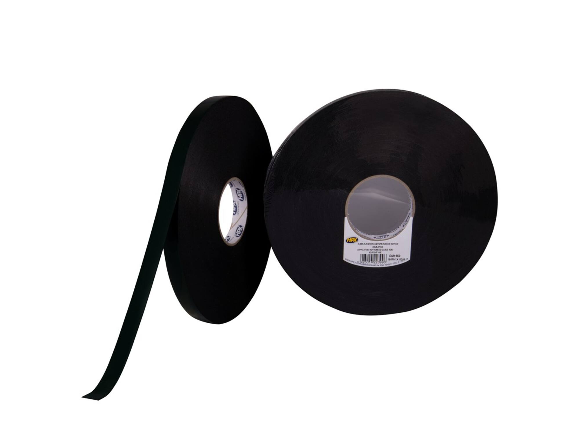 HPX Dubbelzijdige bevestigingstape ZWART 19MM X 50M