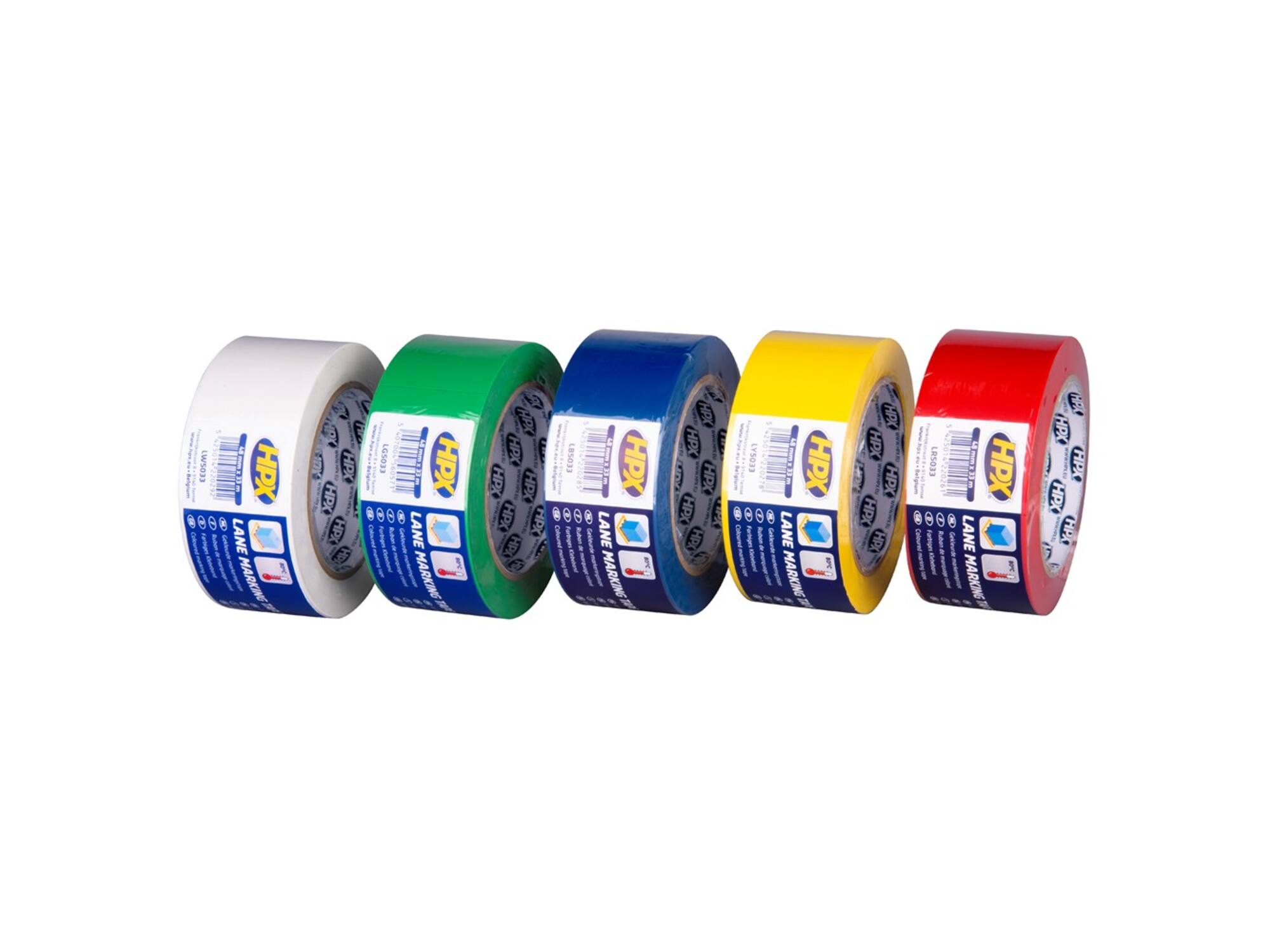 HPX Zelfklevende markeringstape wit 48MM X 33M 36st