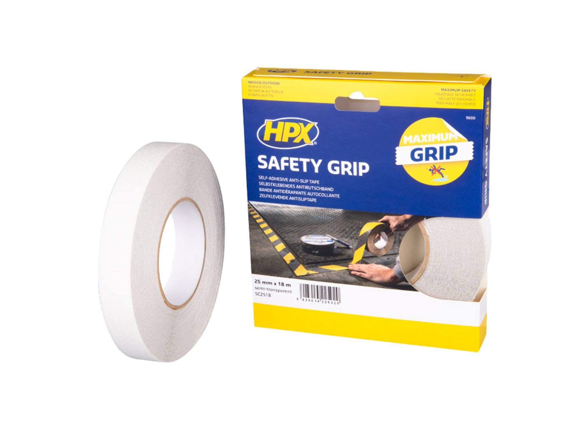 HPX Antislip tape SEMItransparant 25MM X 18M 12st