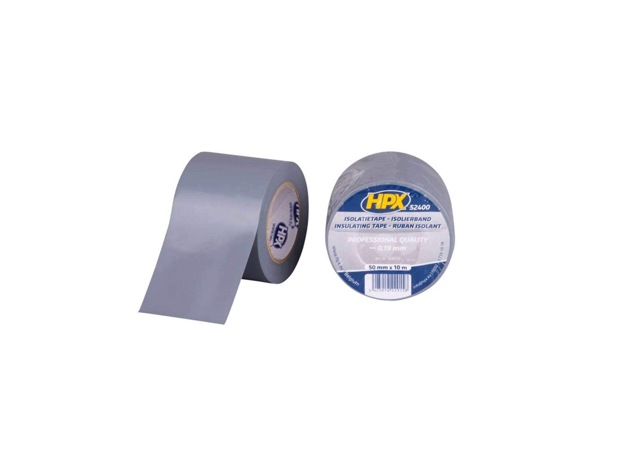 HPX PVC isolatietape GRIJS 50MM X 10M