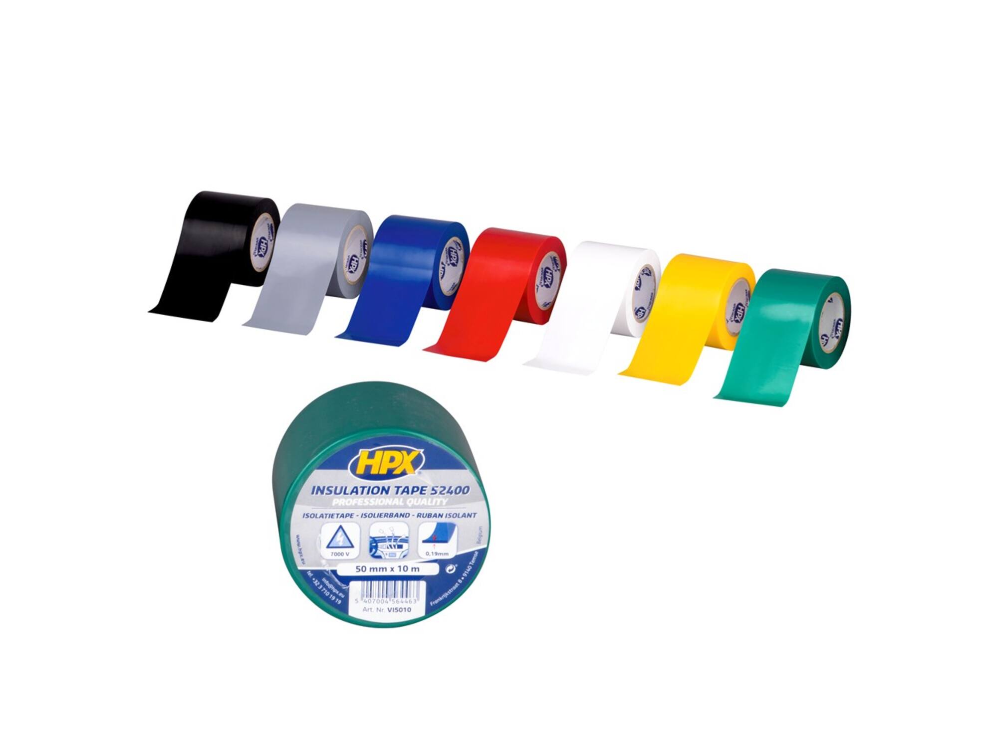 HPX PVC isolatietape ROOD 50MM X 10M