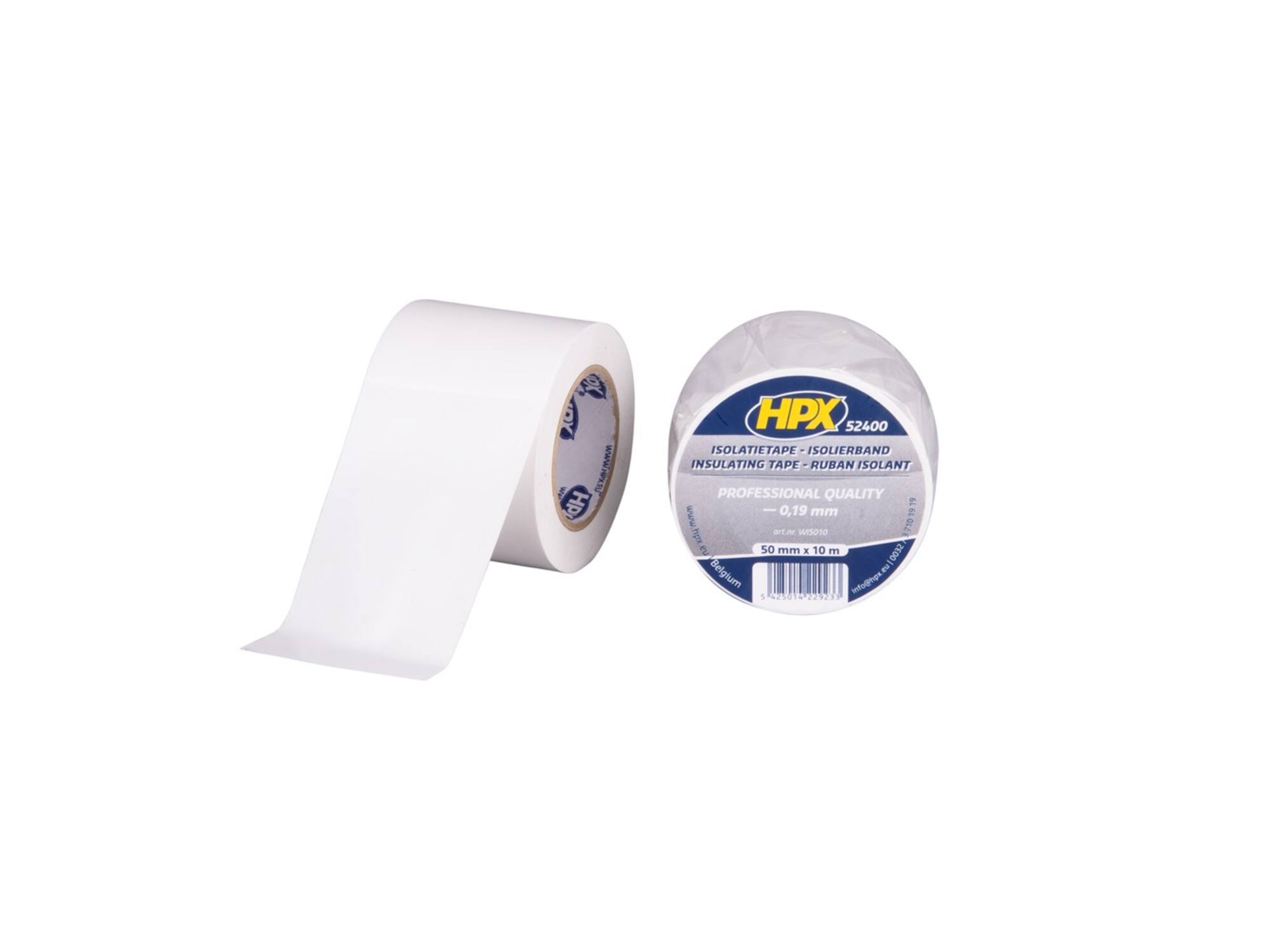 HPX PVC isolatietape wit 50MM X 10M 100st