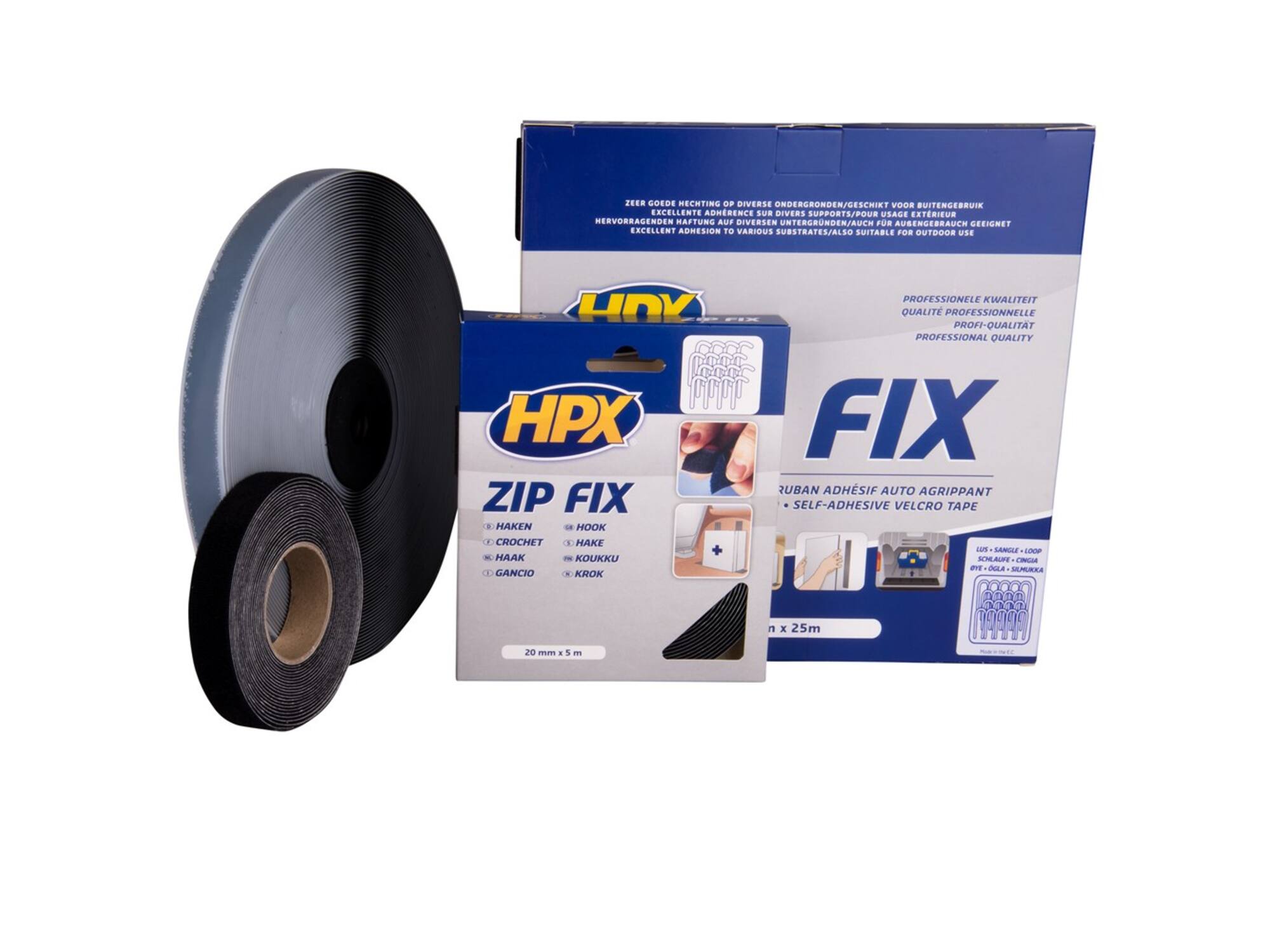 HPX Zip fix klittenband pads 20MM X 50M 20st