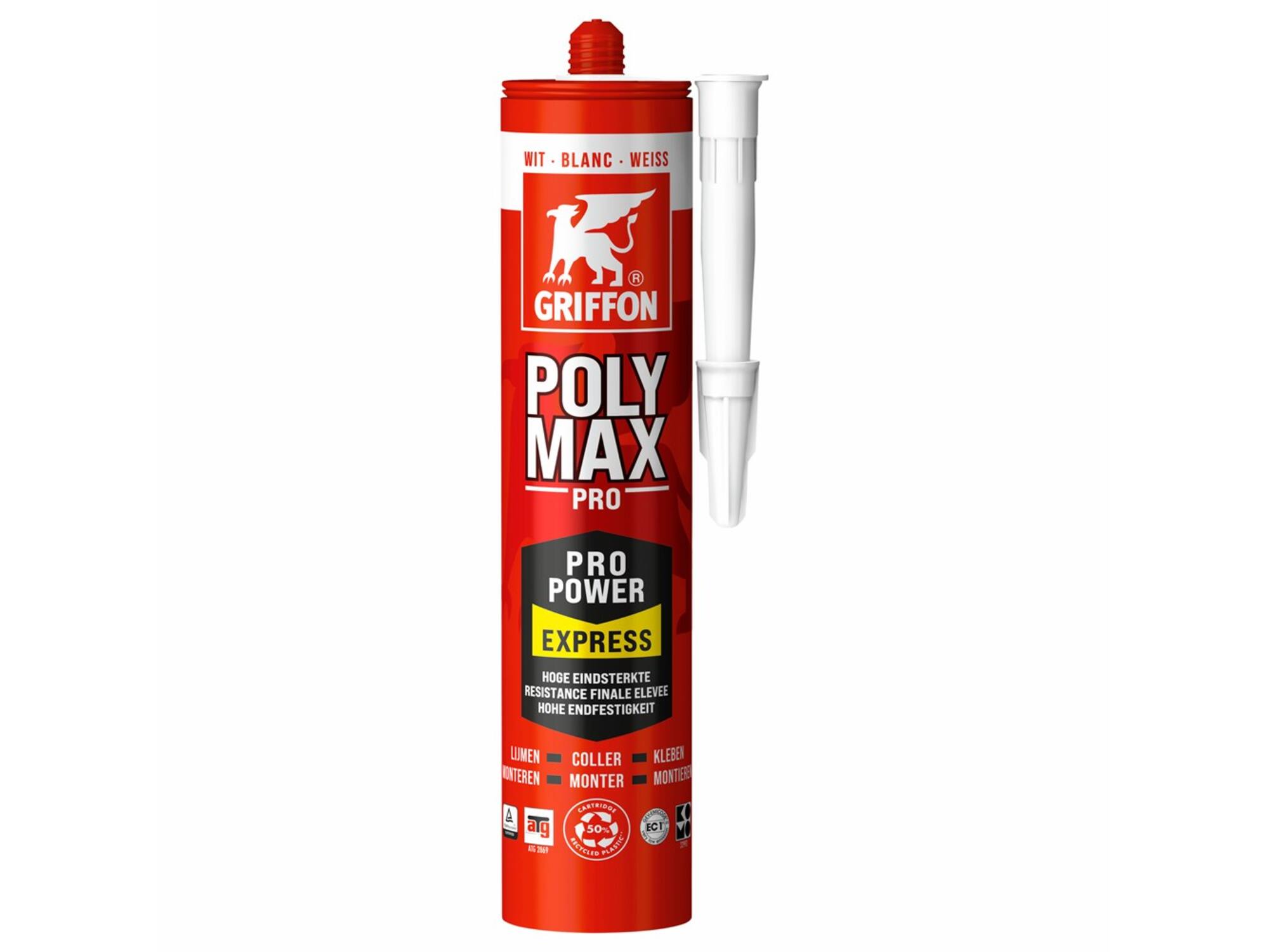 GRIFFON Montagelijm Polymax wit PRO POWER EXPRESS 435 GRAM
