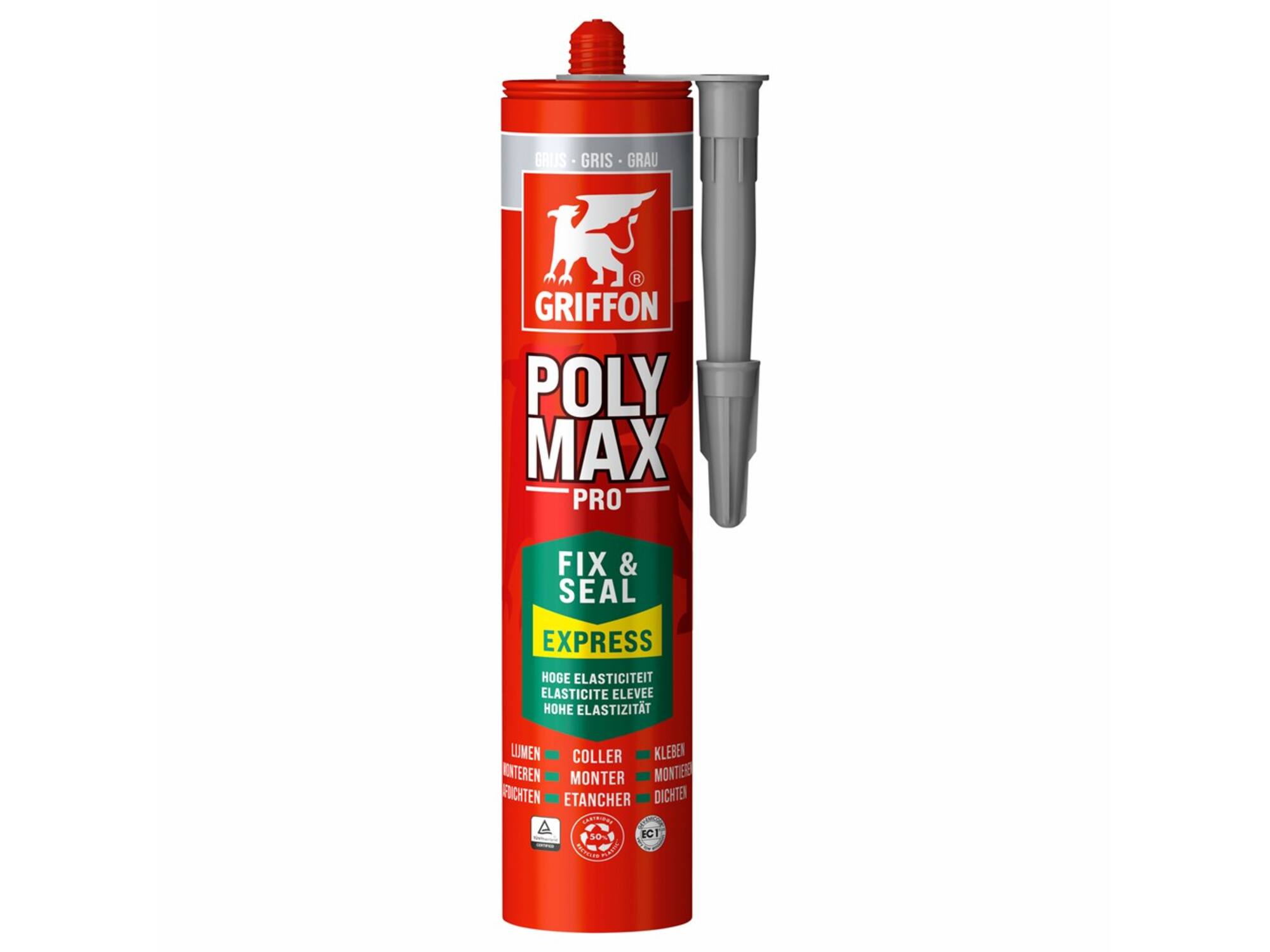 GRIFFON Montagelijm Polymax grijs FIX & SEAL EXPRESS 425 GRAM