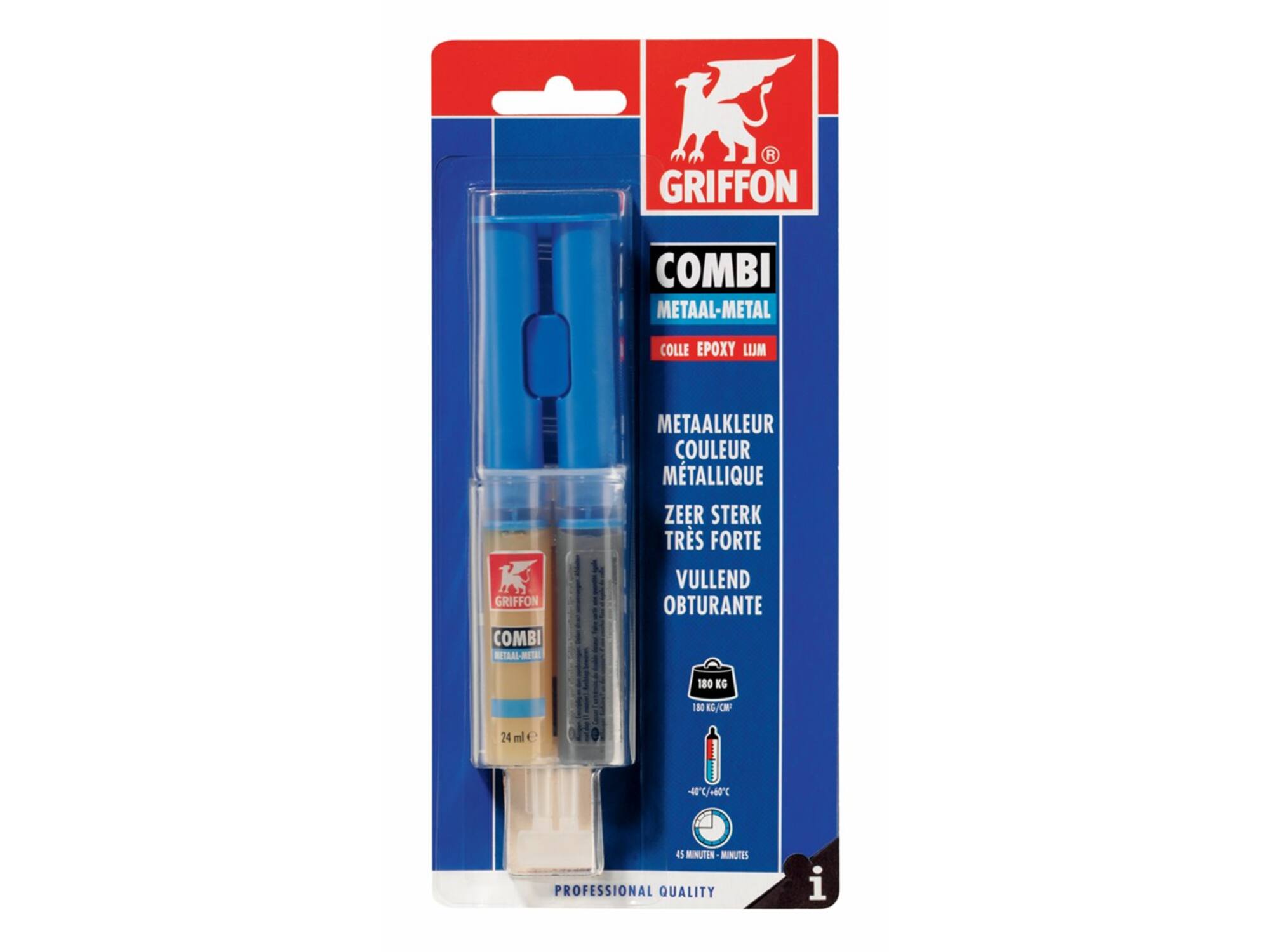 Griffon Epoxylijm metaal 2-componenten, metaalkleur 24 ml