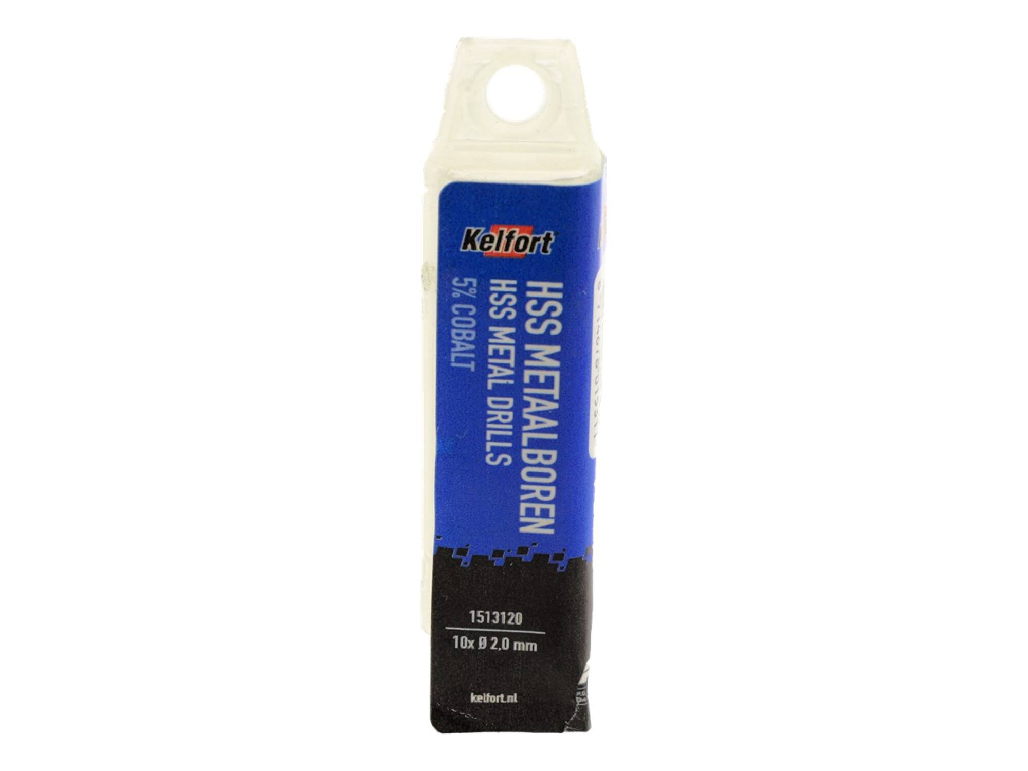 Kelfort Metaalboor HSS cobalt 2.0 mm 10 stuks