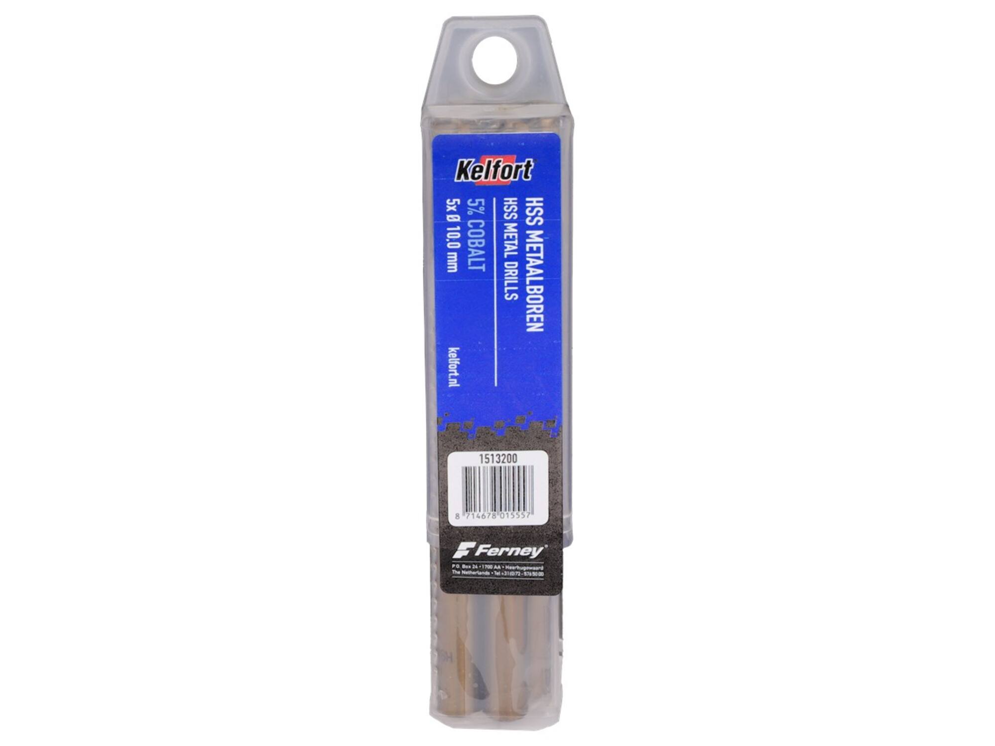 Kelfort Metaalboor HSS cobalt 10.0 mm 5 stuks