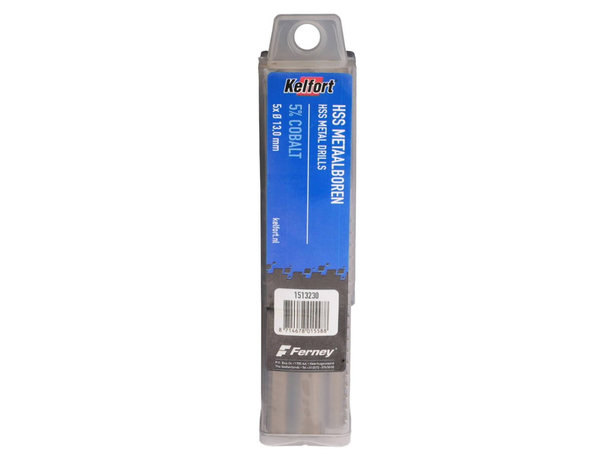 Kelfort Metaalboor HSS cobalt 13.0 meter 5 stuks