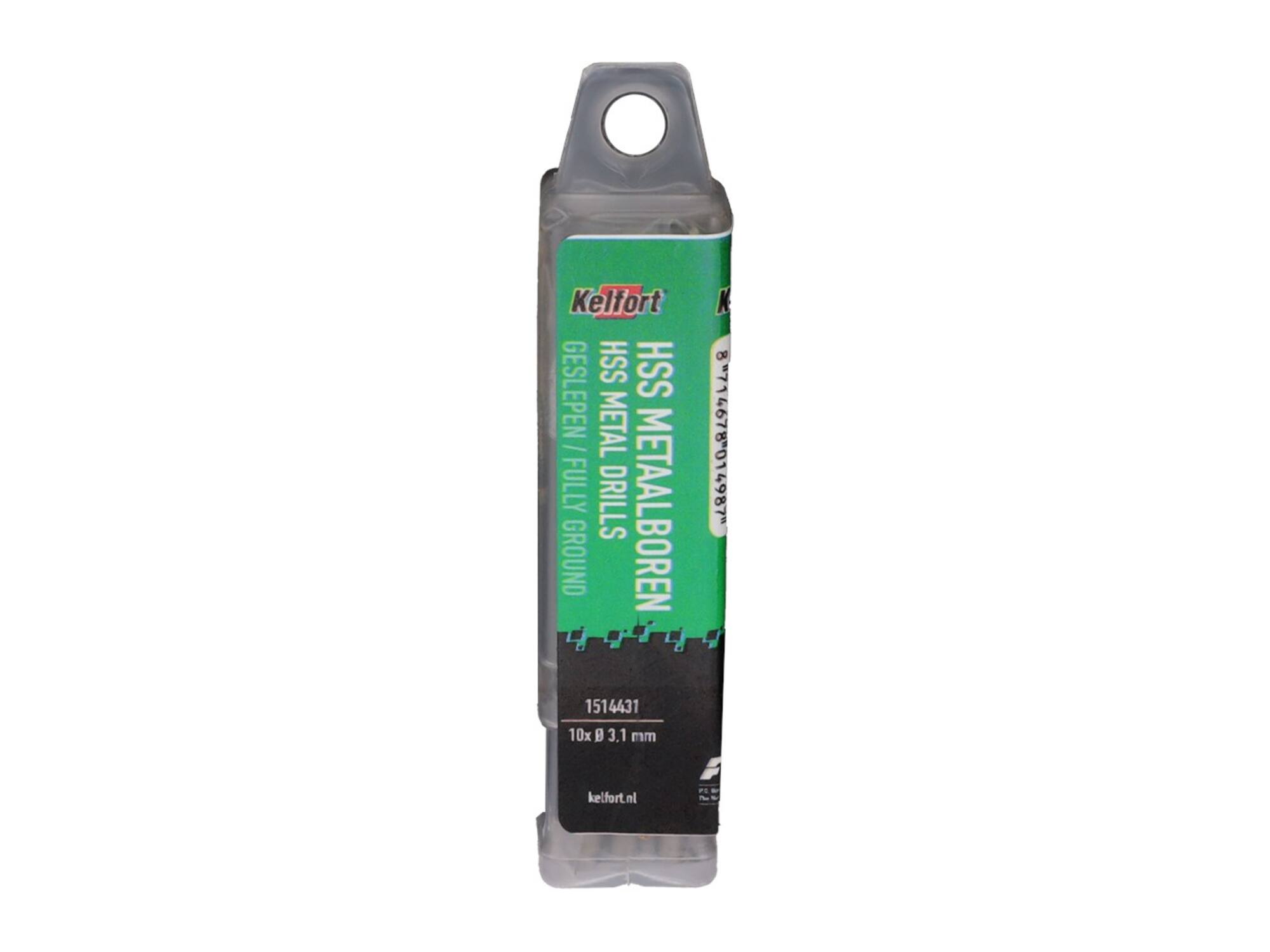 Kelfort Metaalboor HSS geslepen 3.1mm 10 stuks