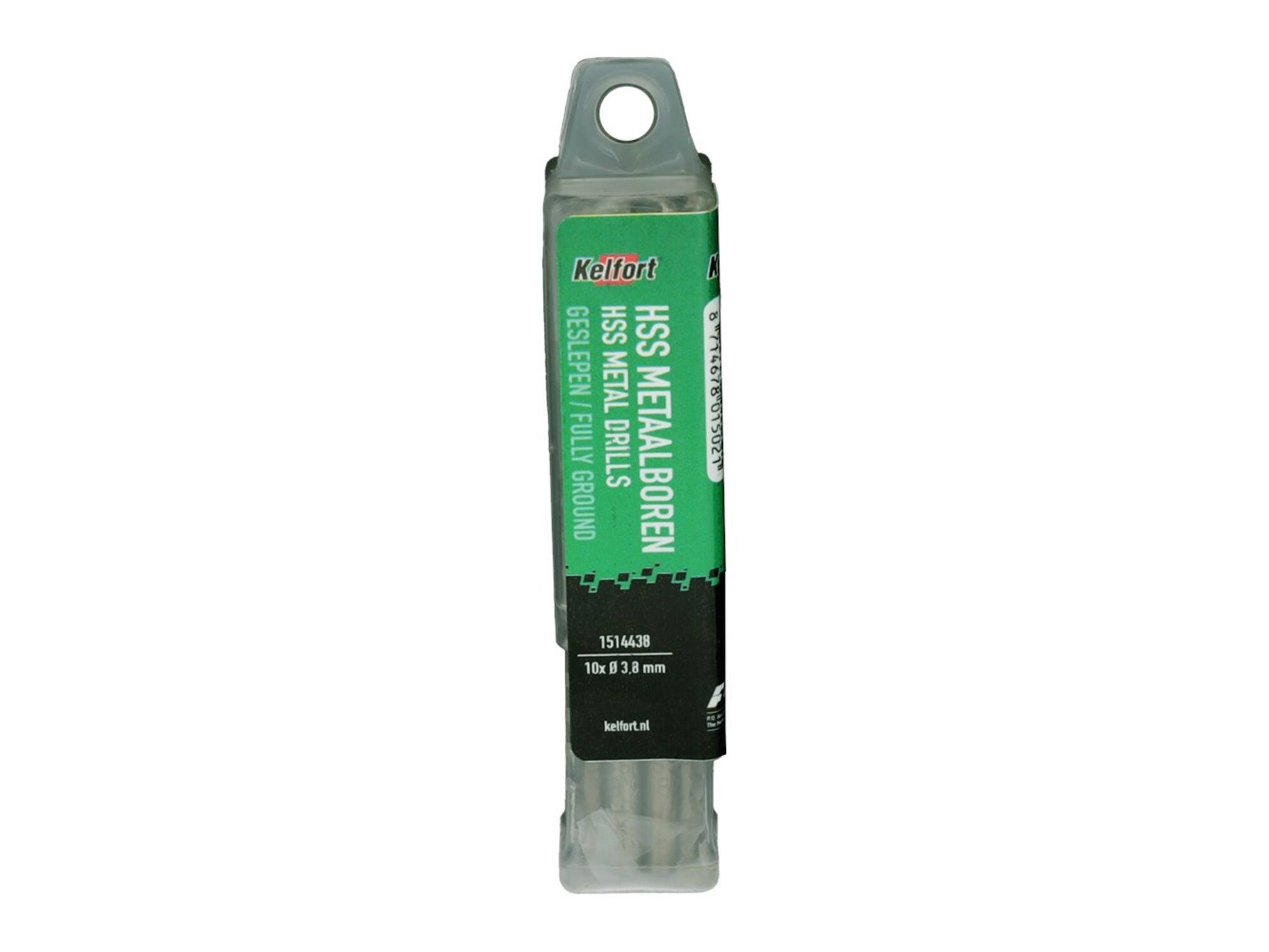 Kelfort Metaalboor HSS geslepen 3.8 mm 10 stuks