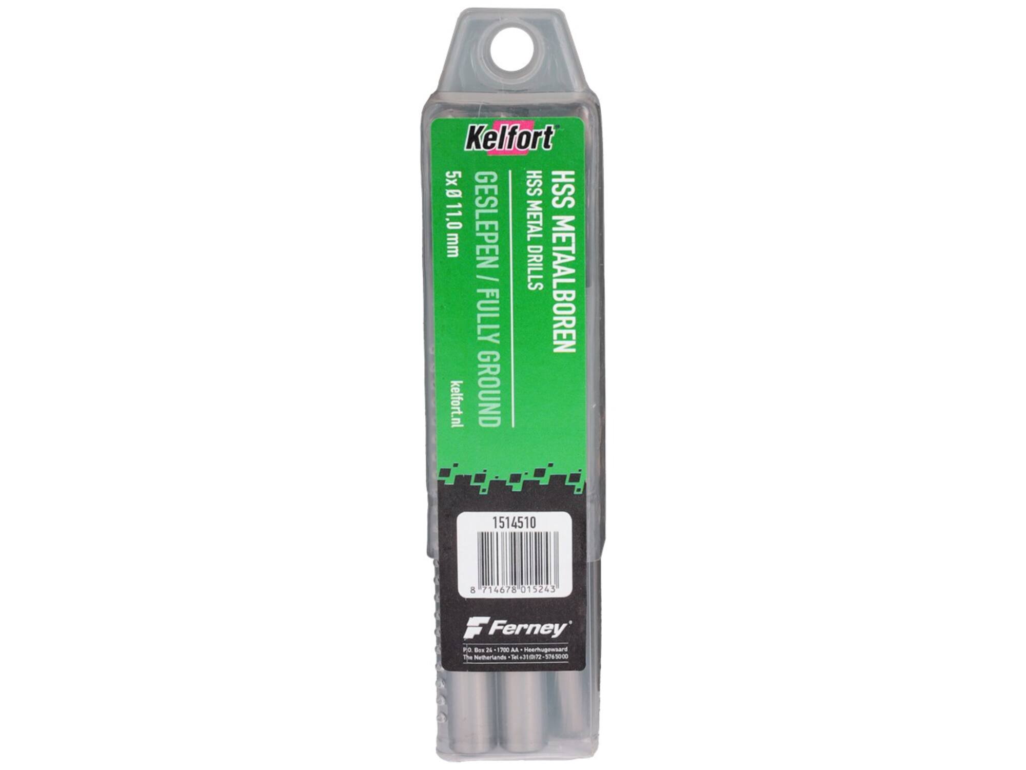 Kelfort Metaalboor HSS geslepen 11.0 meter 5 stuks