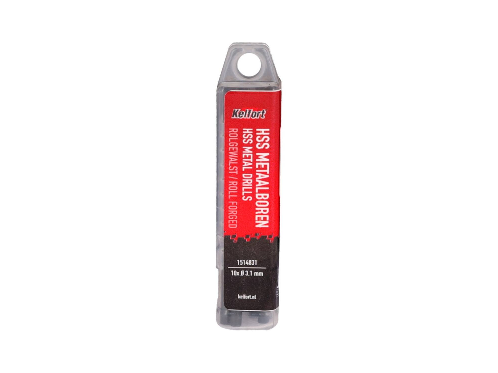 Kelfort Metaalboor HSS rolgewalst 3.1 mm 10 stuks