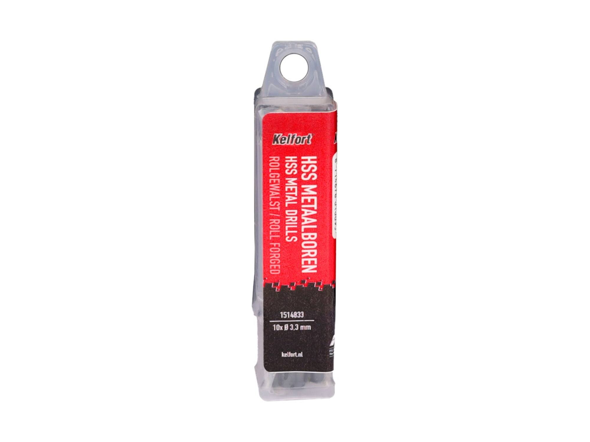 Kelfort Metaalboor HSS rolgewalst 3.3 mm 10 stuks