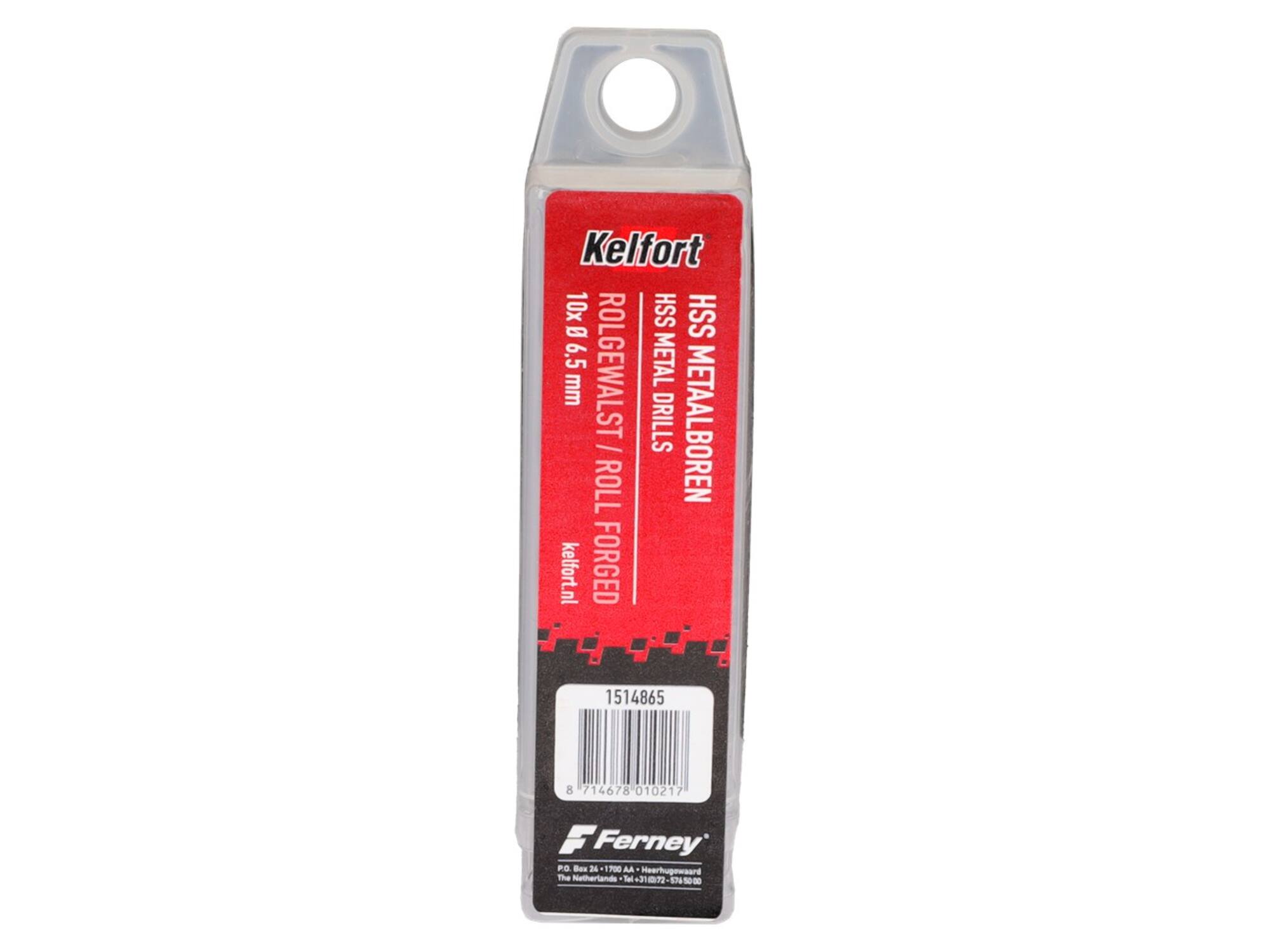 Kelfort Metaalboor HSS rolgewalst 6.5 mm 10 stuks
