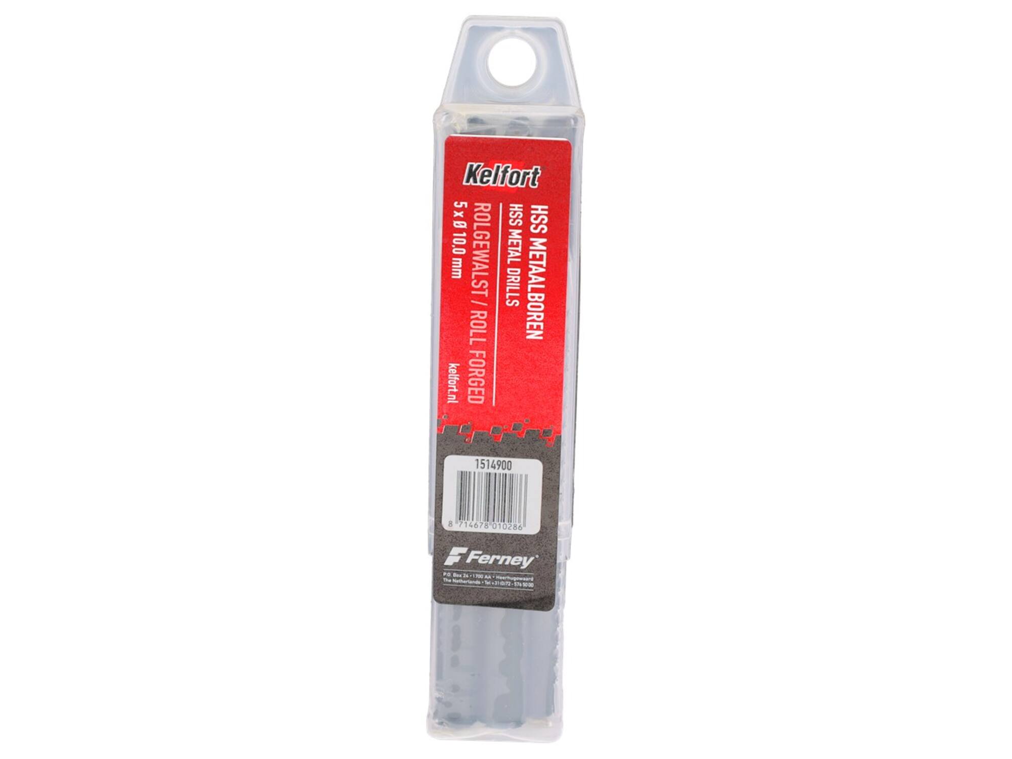 Kelfort Metaalboor HSS rolgewalst 10.0 mm 5 stuks
