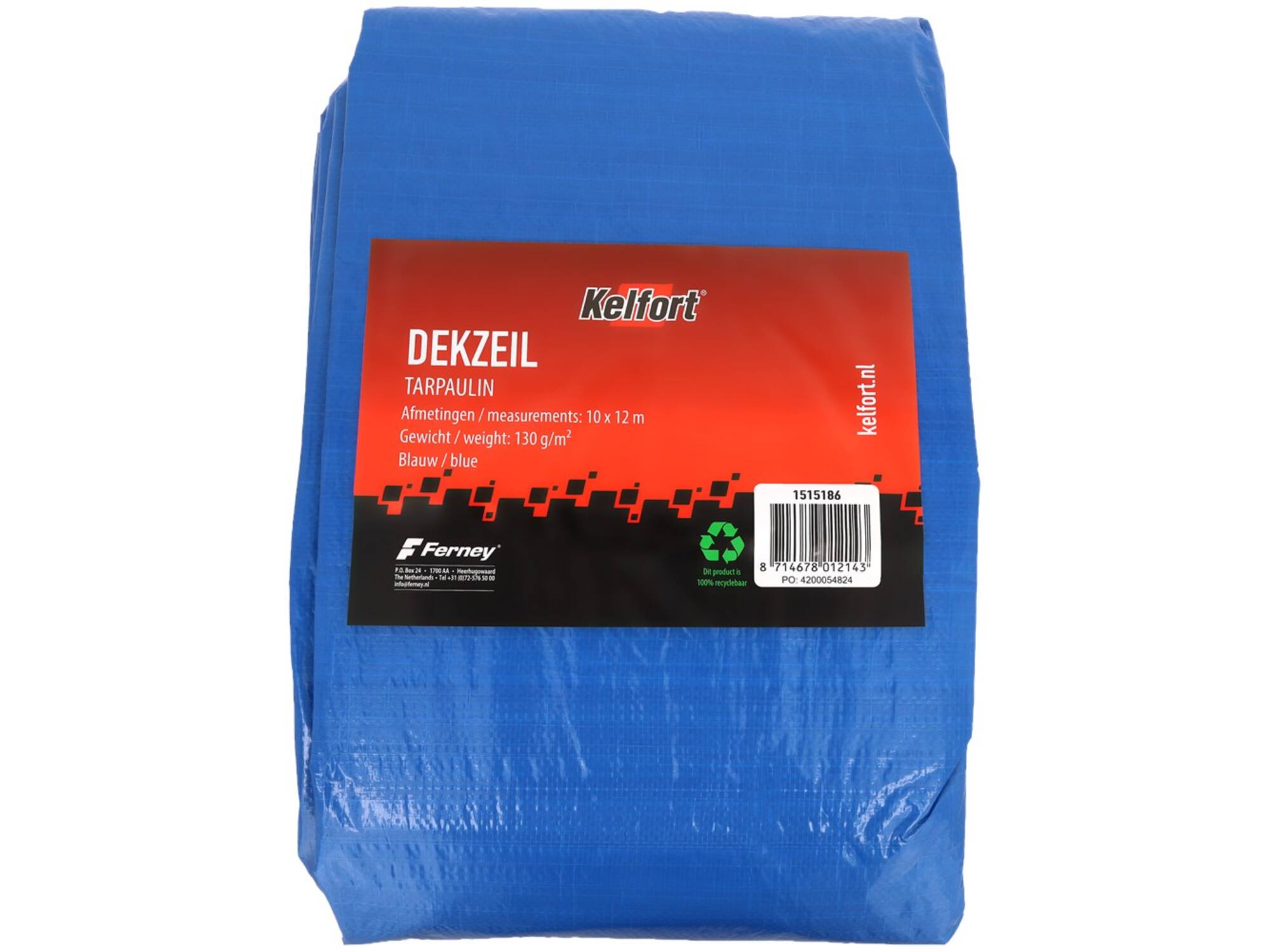 Kelfort Dekkleed blauw 130g/m2 10X12 MTR