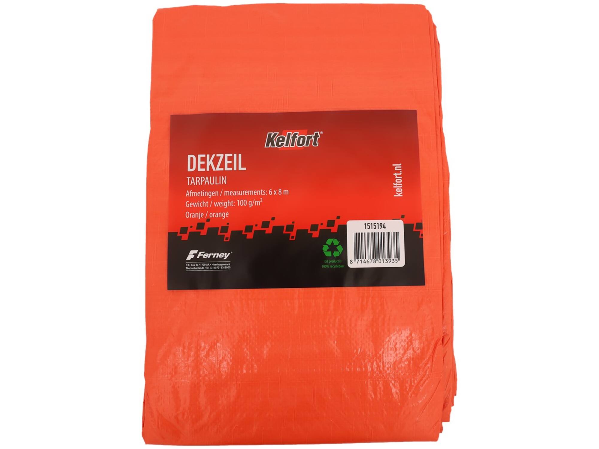 Kelfort Dekkleed oranje 100g/m2 6X8 MTR