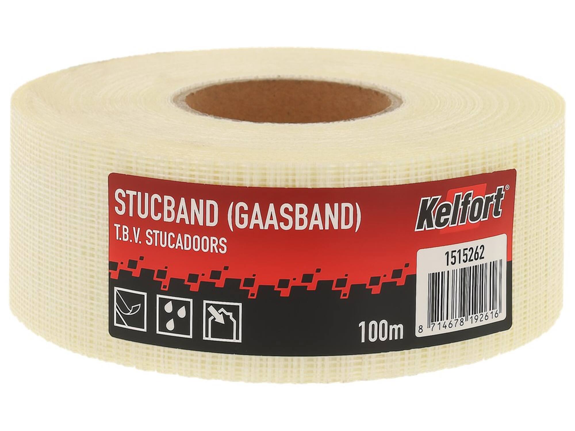 Kelfort Gaasband zelfklevend wit 50 mmX100 meter