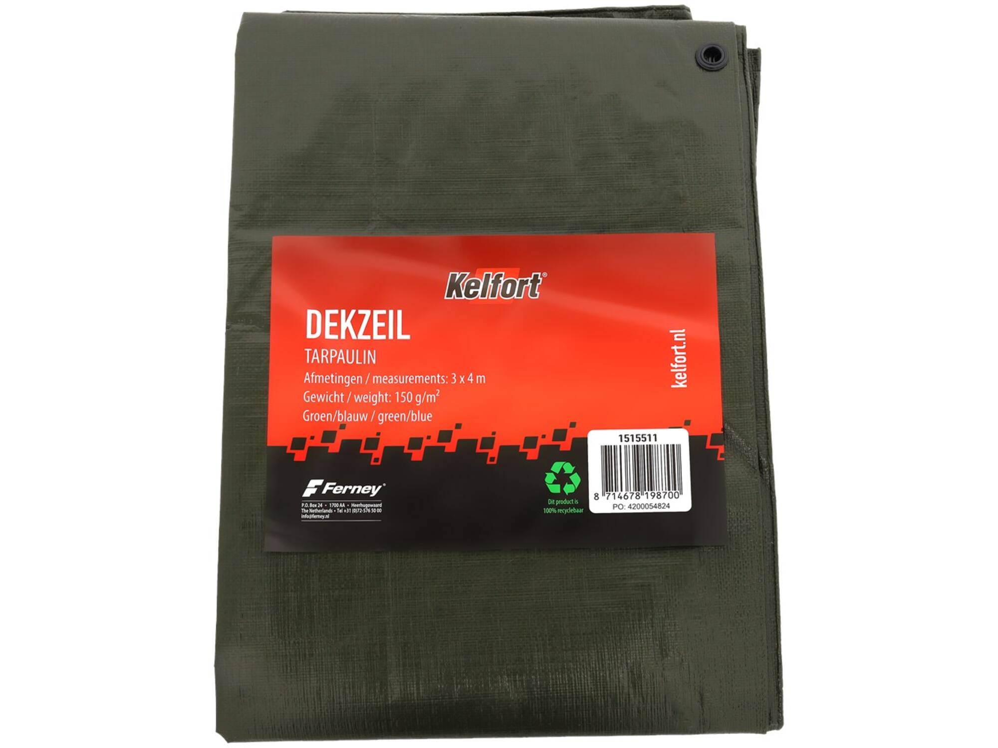Kelfort Dekkleed groen 150g g/m2 3X4 meter