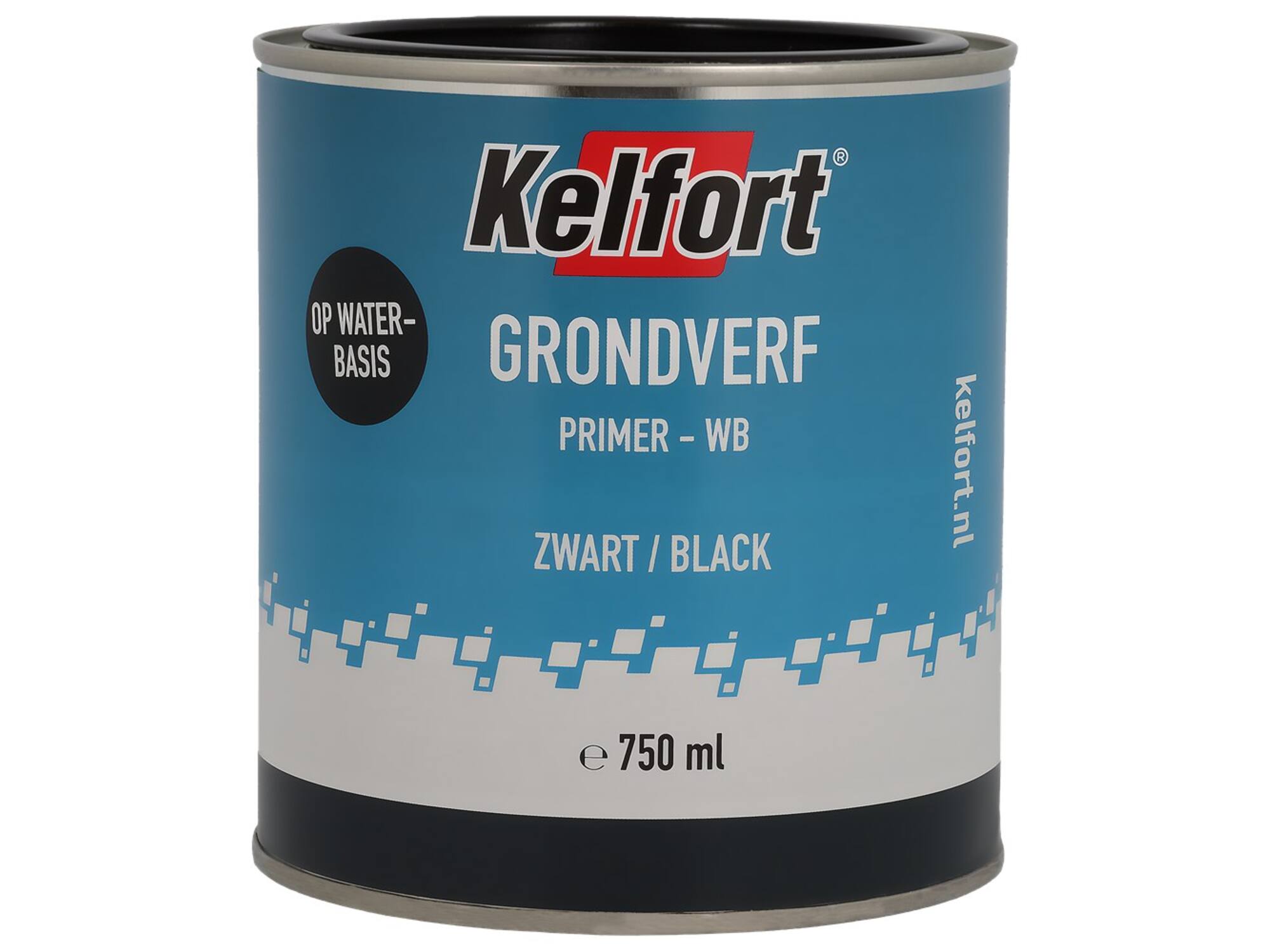 Kelfort Grondverf zwart waterbasis 750ML