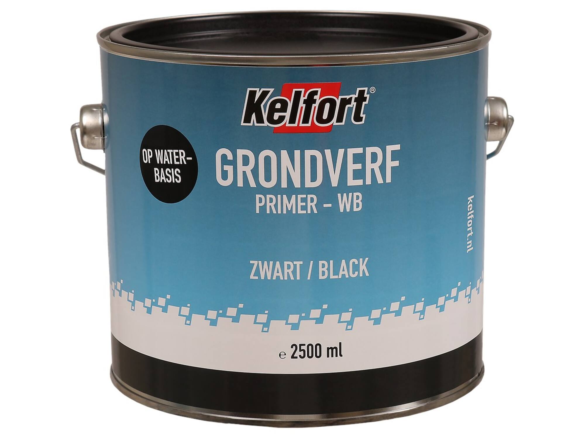 Kelfort Grondverf zwart waterbasis 2500 ml