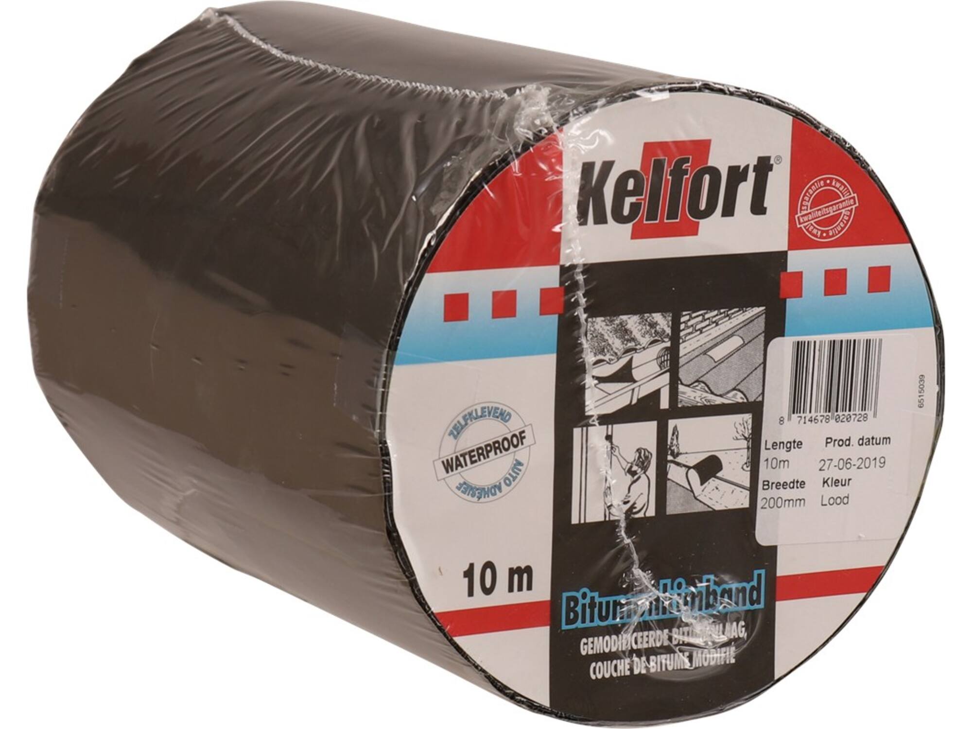 KELFORT Bitumenkimband LOODKLEUR 10MX200 MM