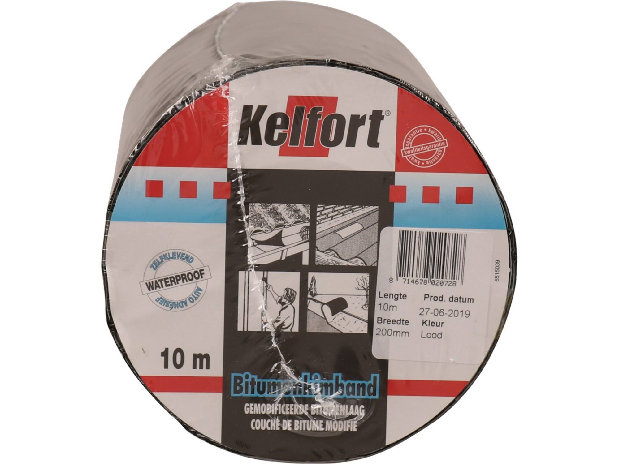 KELFORT Bitumenkimband LOODKLEUR 10MX200 MM