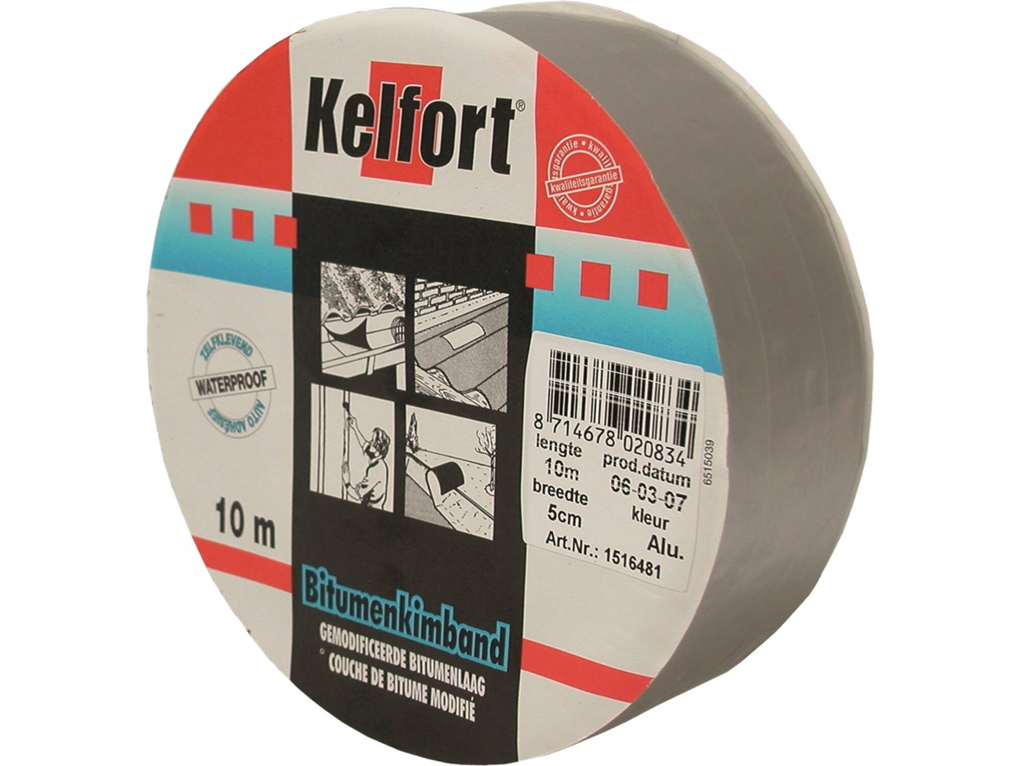 KELFORT Bitumenkimband ALU KLEUR 10MX100 MM