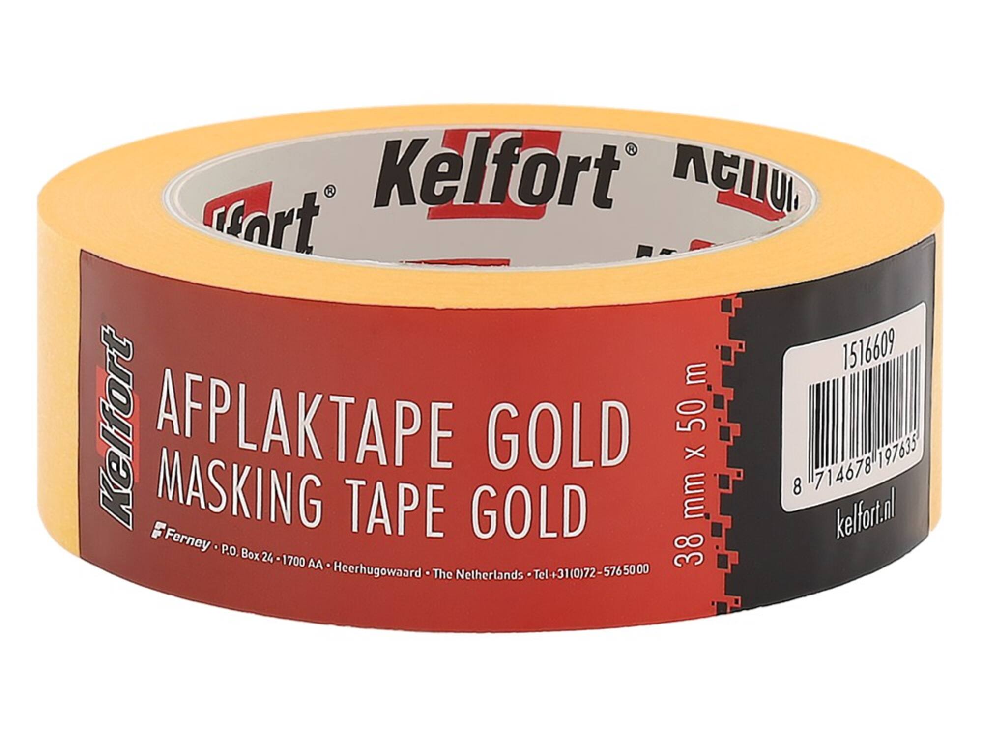 Kelfort Afplaktape gold 25 MM X 50