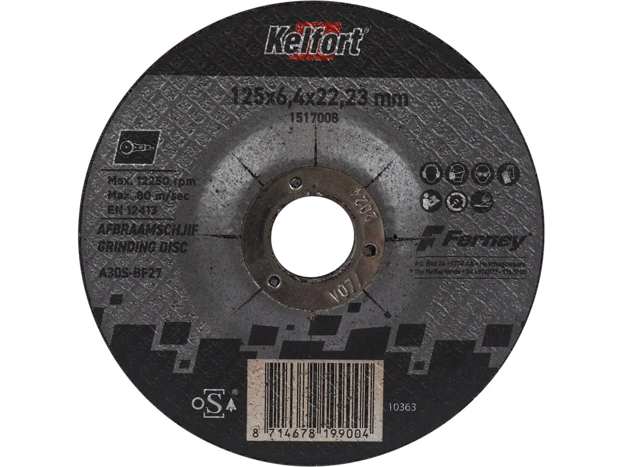 KELFORT afbraamschijf A30S-BF27 125X6,4X22