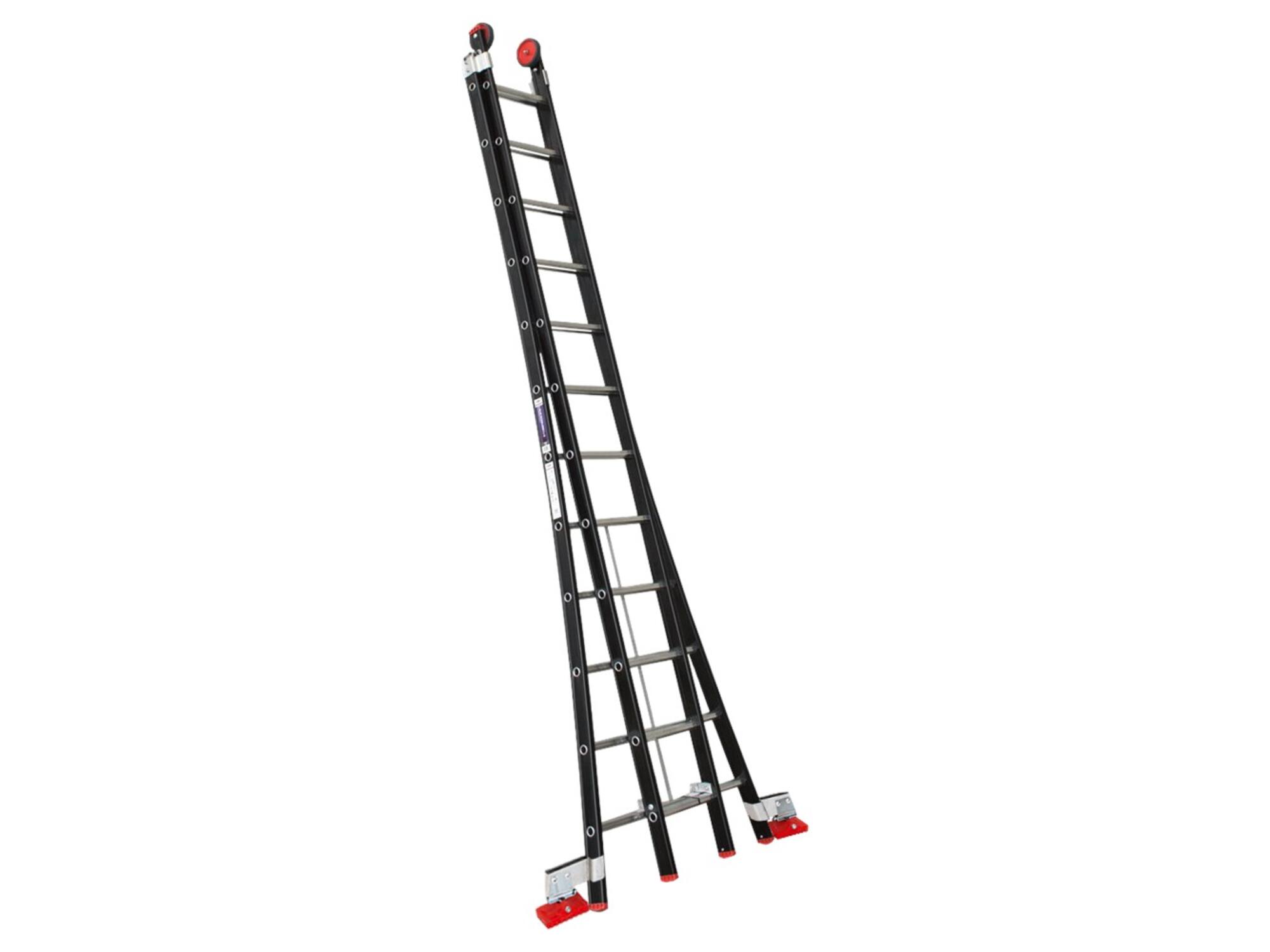KELFORT Reformladder zwart gecoat MAGNUS 2X8 TREDEN