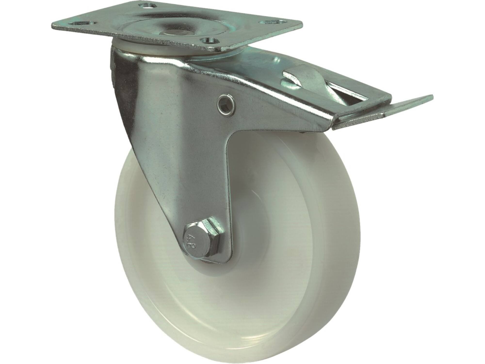 KELFORT Zwenkwiel met rem wit 250 KG 150 MM