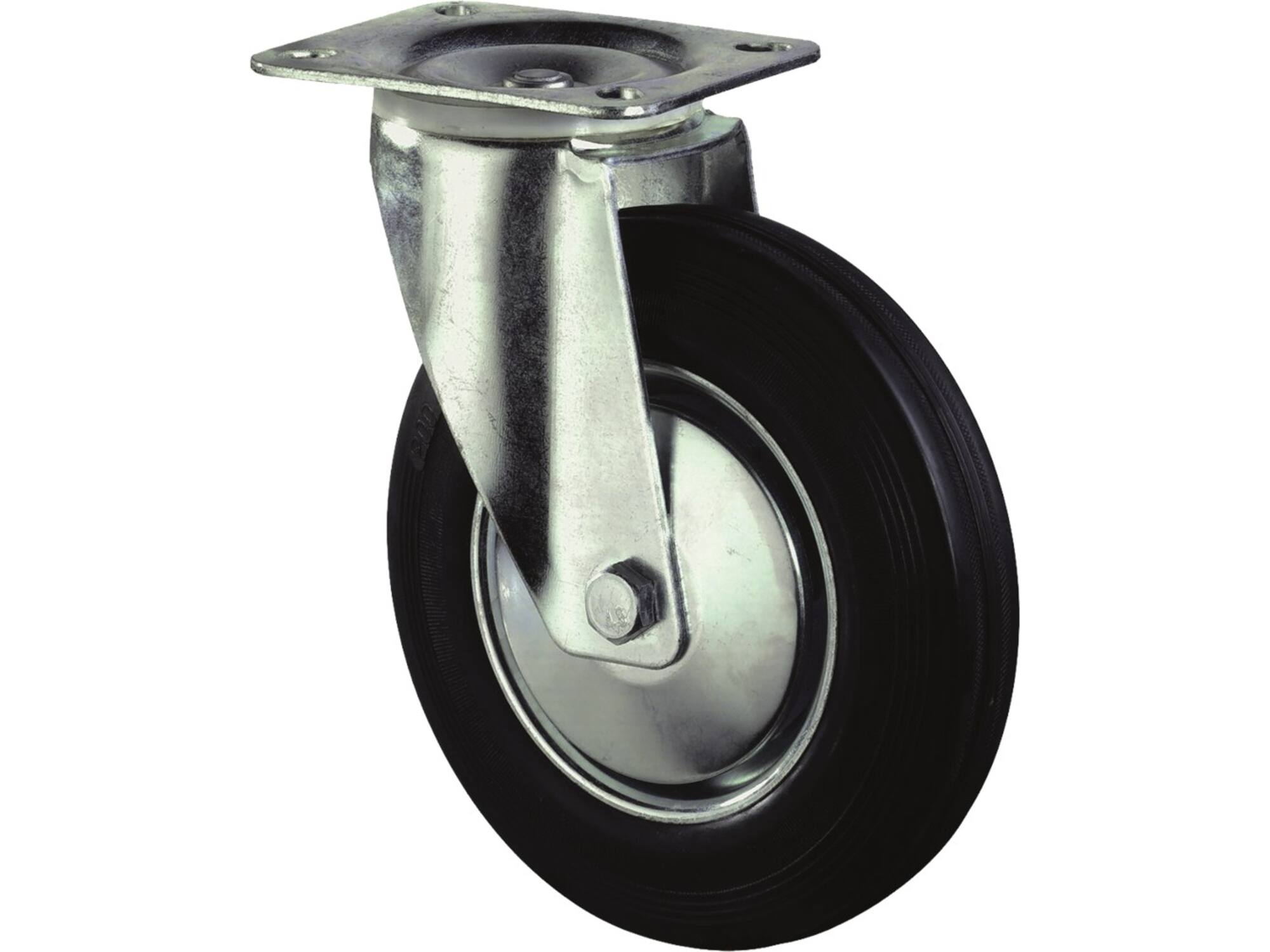 KELFORT Zwenkwiel rubber 100 KG 125 MM