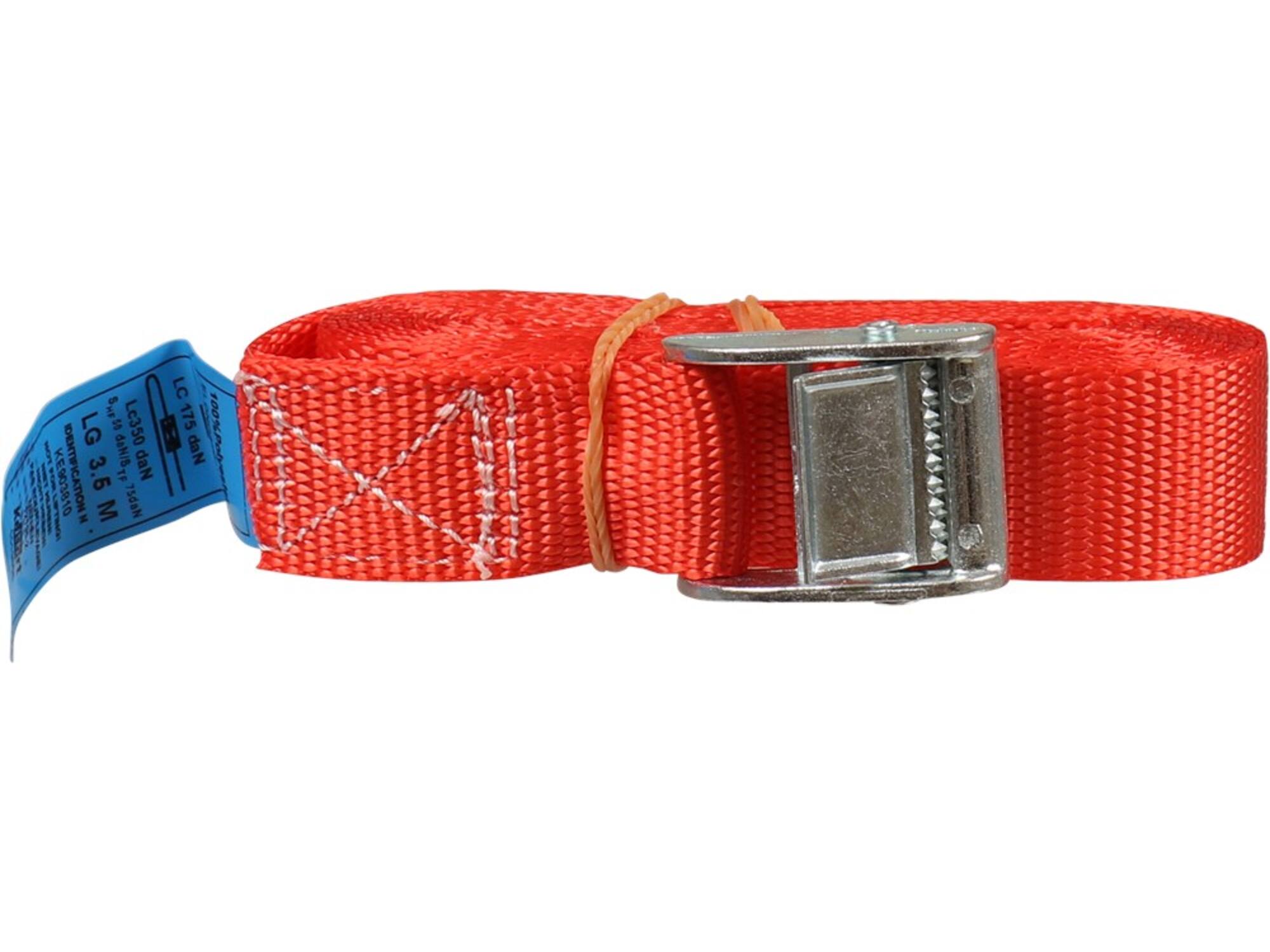 Kelfort Spanband rood met klemgesp 25 mm X3.5 meter