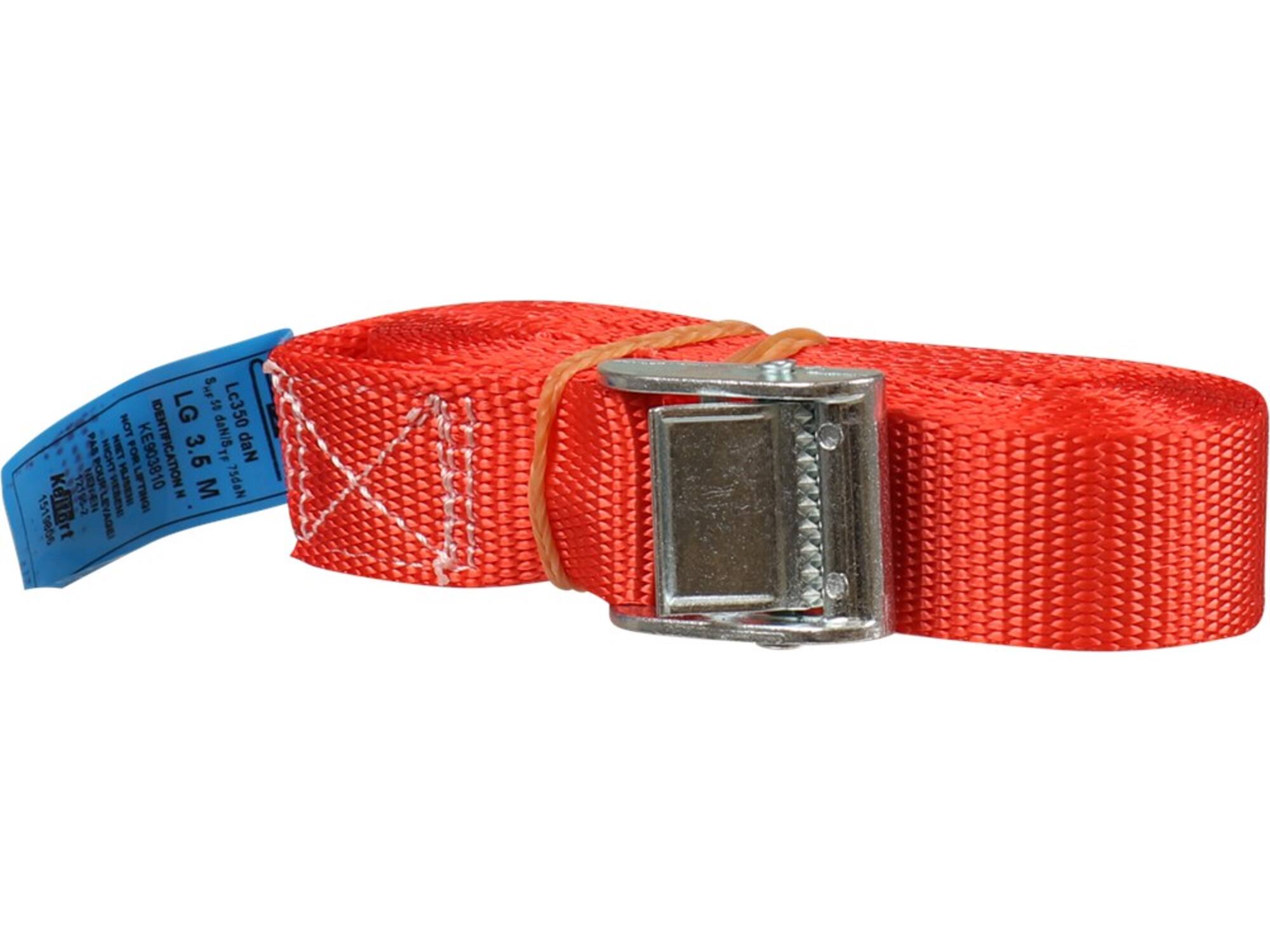 Kelfort Spanband rood met klemgesp 25 mm X3.5 meter