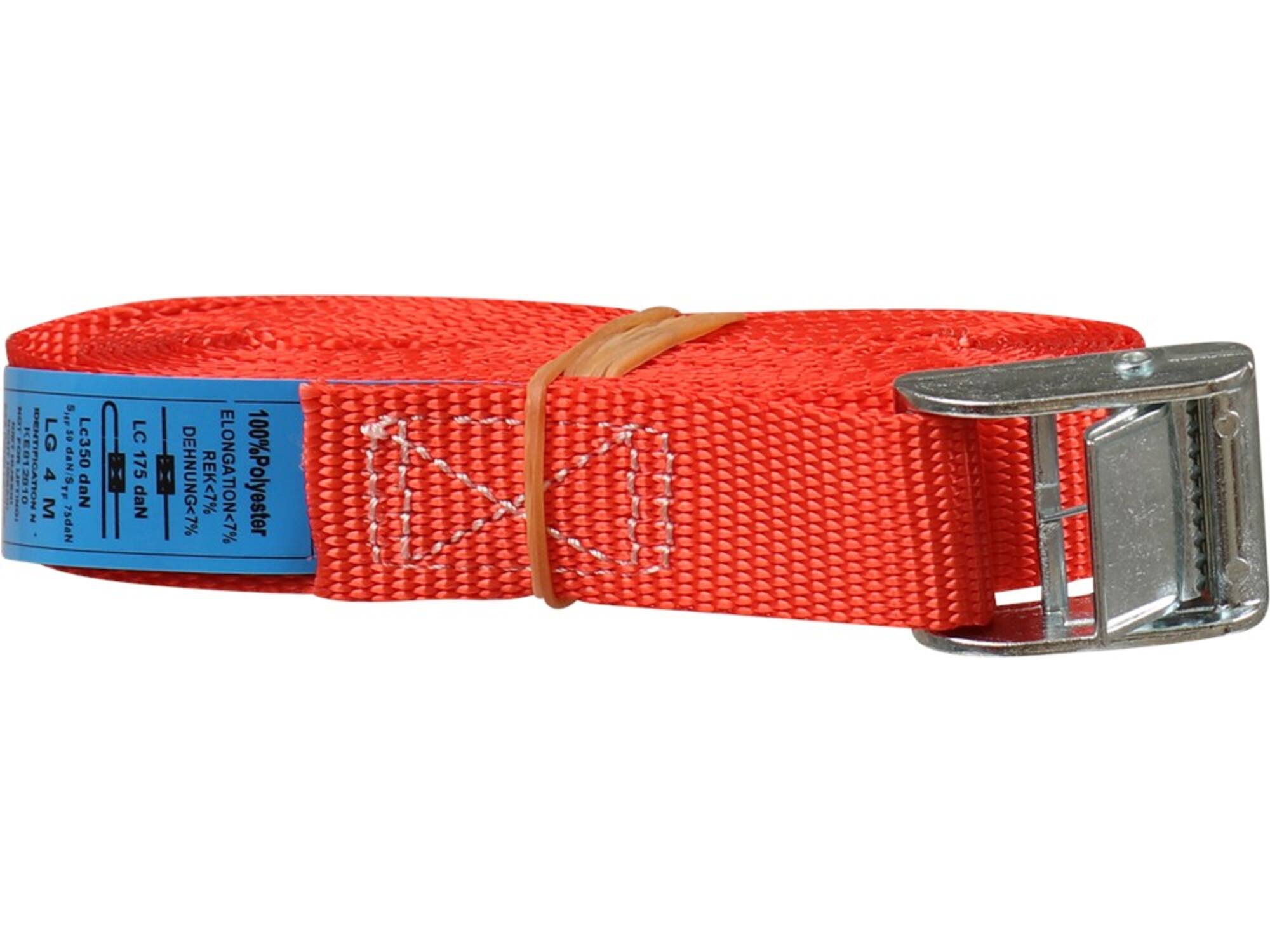 Kelfort Spanband rood met klemgesp 25 mm X4.0 meter