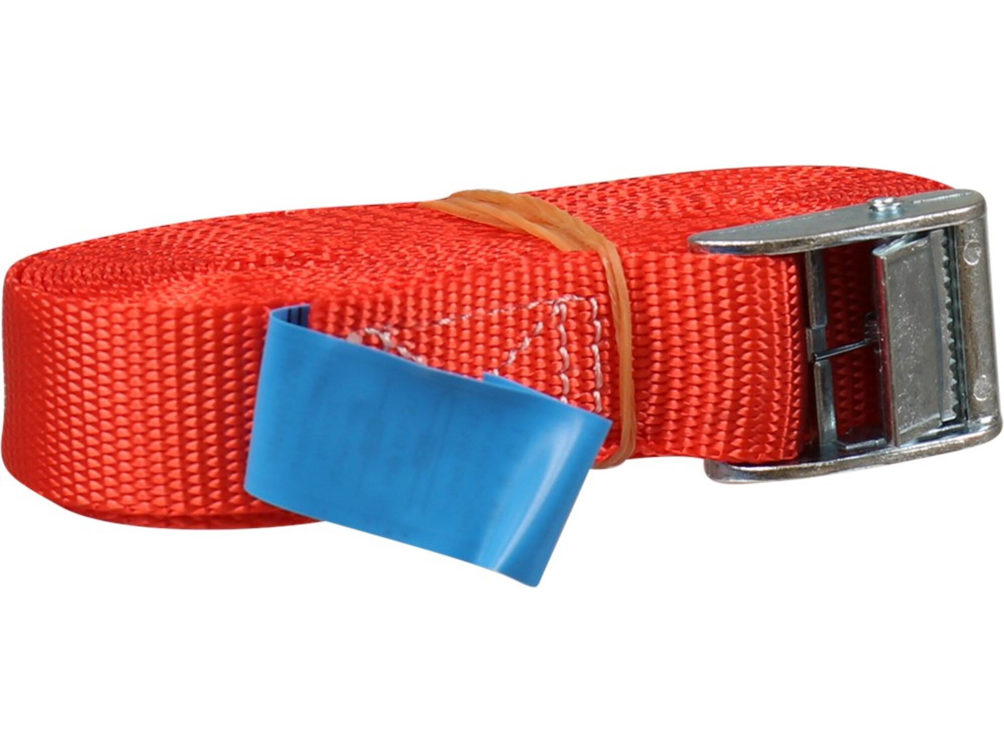 Kelfort Spanband rood met klemgesp 25 mm X5,0 meter