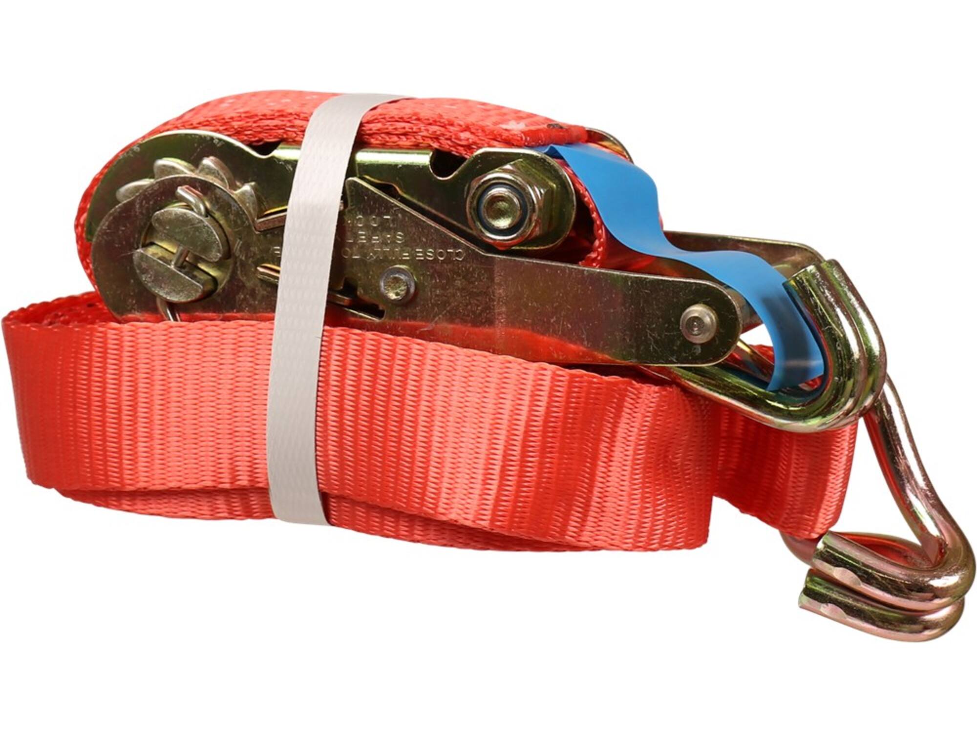 Kelfort Spanband rood met ratel en haken 3000 kg 35 mm X5,0 meter