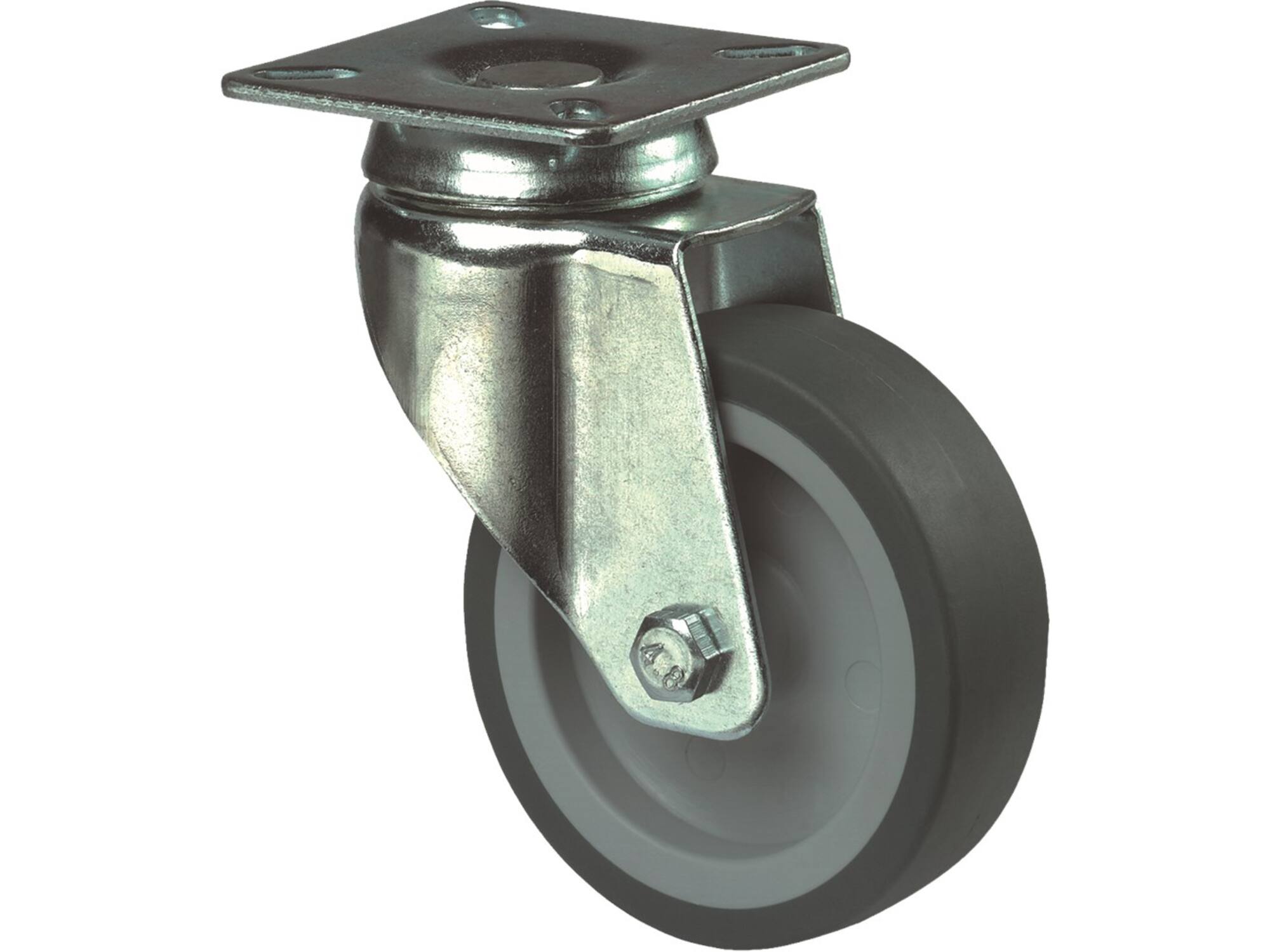 Kelfort Zwenkwiel met plaat 60 kg 75 MM