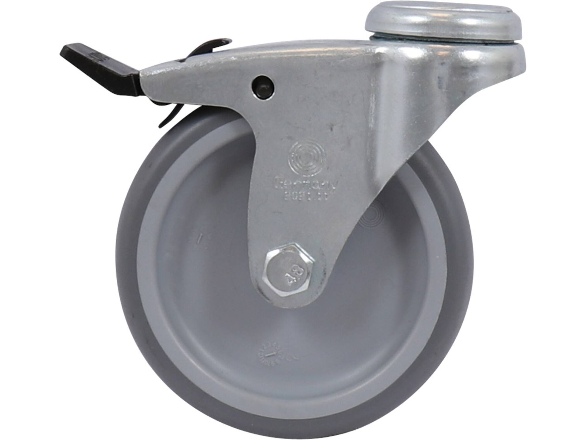 KELFORT Zwenkwiel met boutgat en rem 60 KG 75 MM