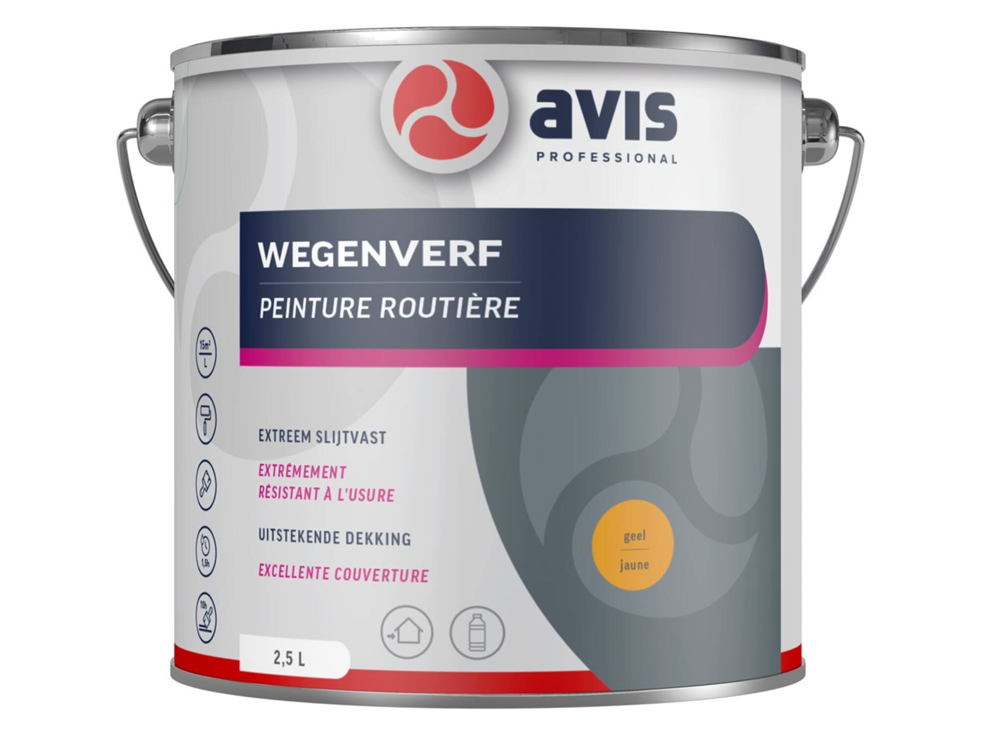 Avis Wegenverf geel 2,5 liter