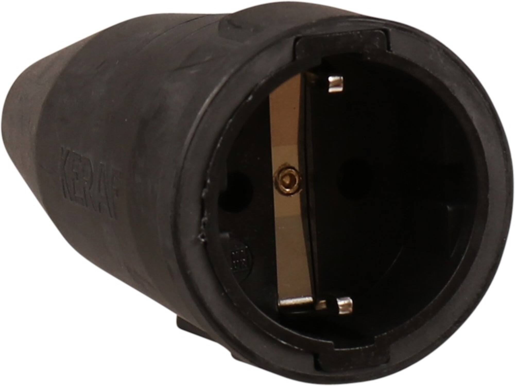 KELFORT Contrasteker rubber zwart 16A/250V
